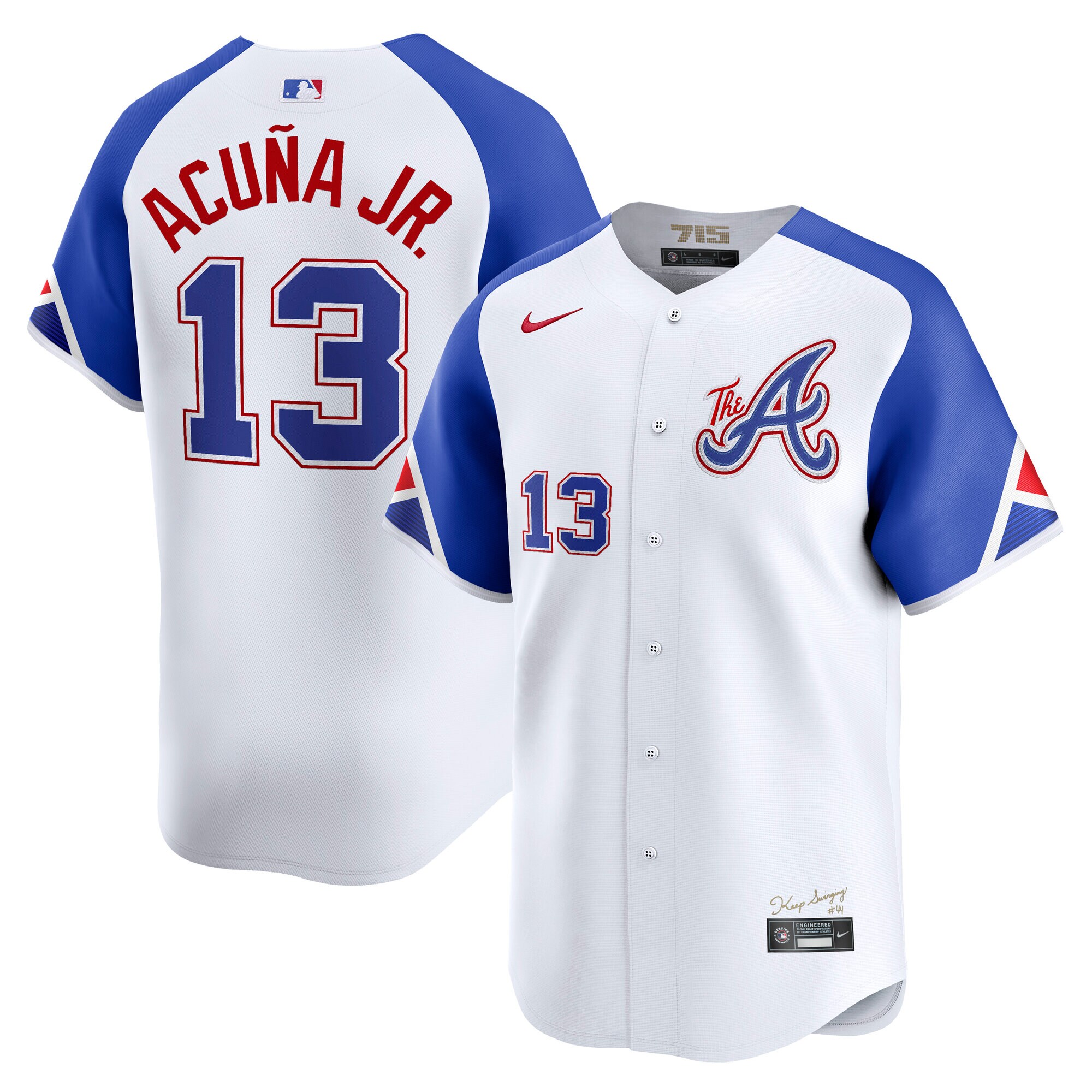 Men's Atlanta Braves Ronald Acuna Jr. White City Connect Limited Player Jersey - JS475
