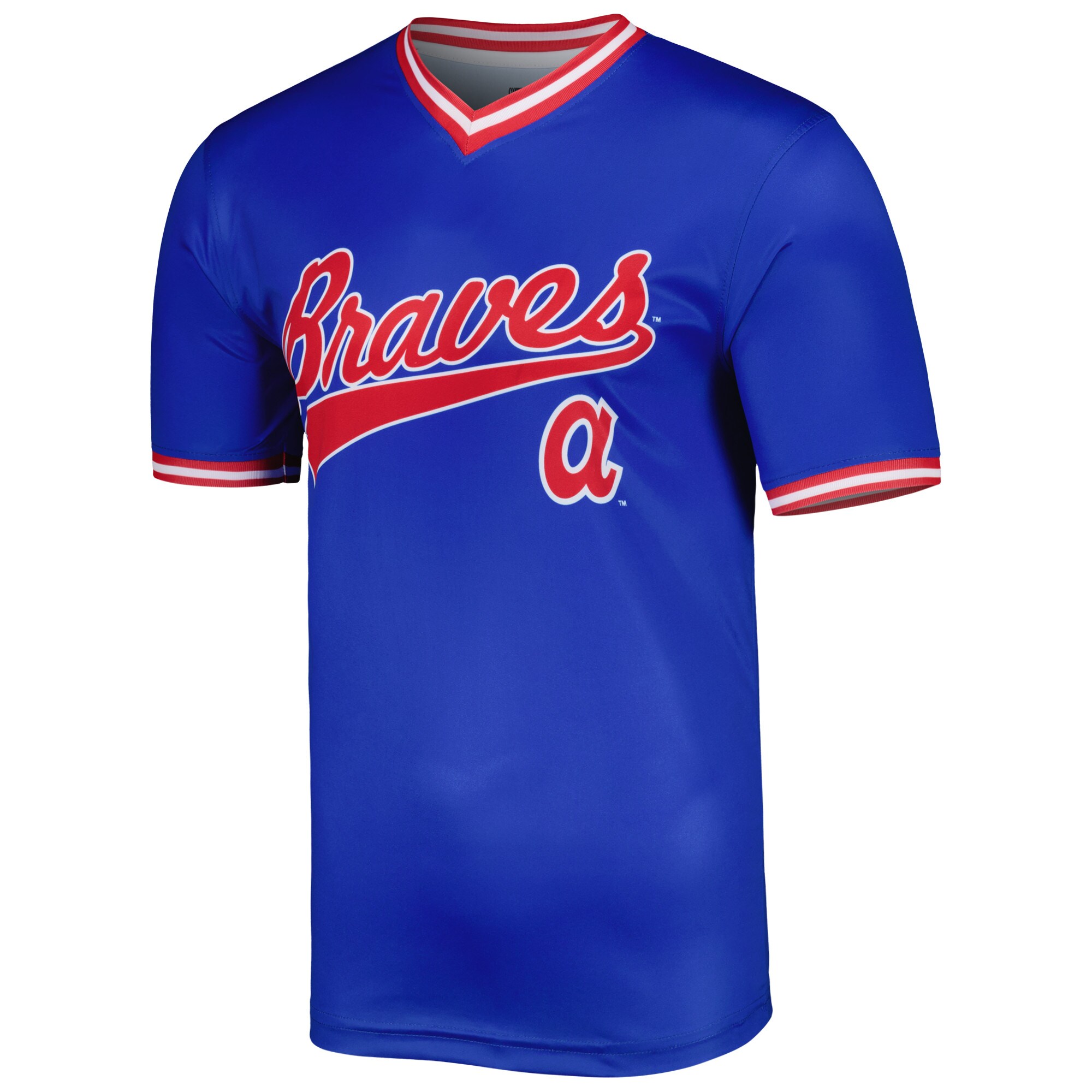 Alternative view of Men's Atlanta Braves Stitches Royal Cooperstown Collection Team Jersey - JS468