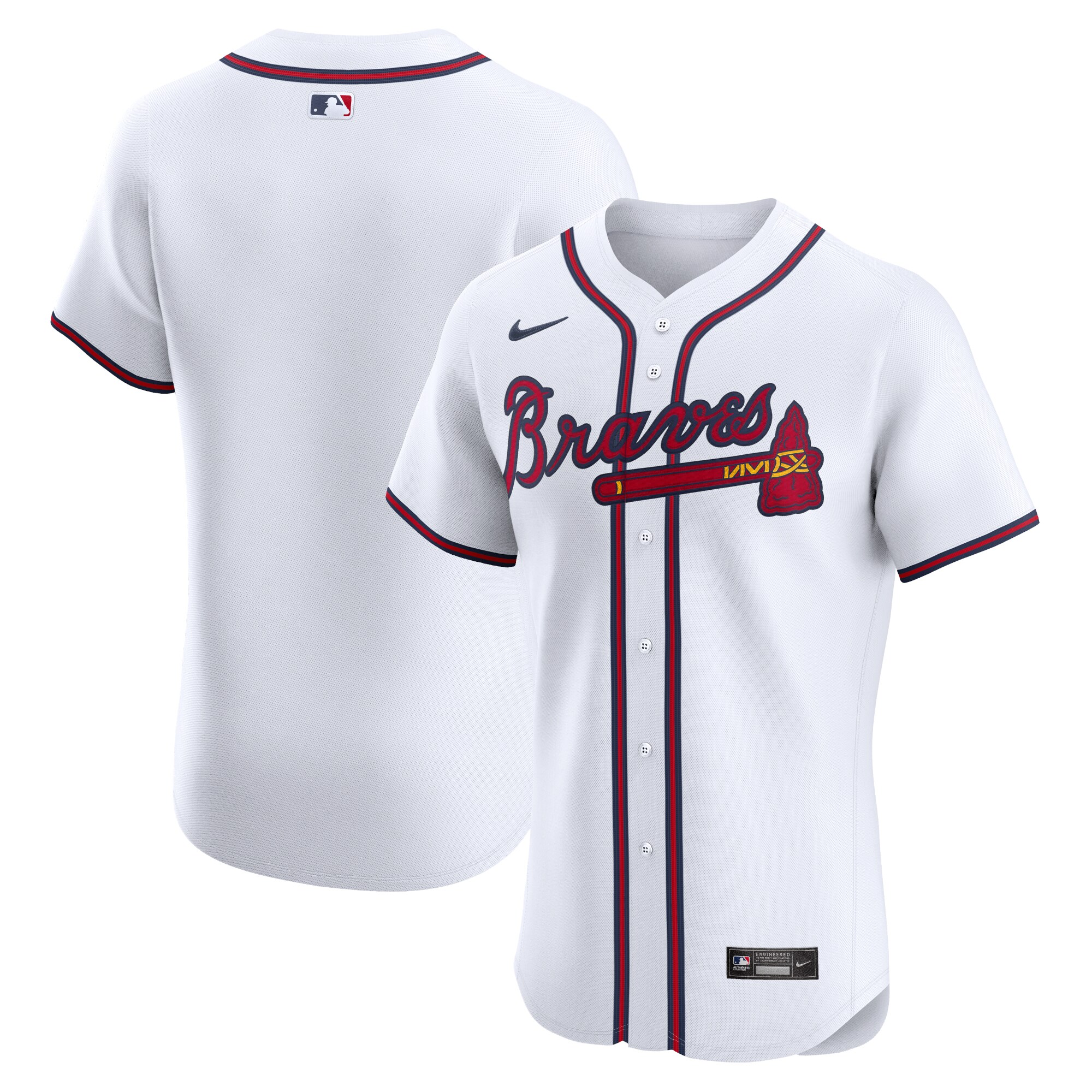 Men's Atlanta Braves White Home Elite Jersey - JS185