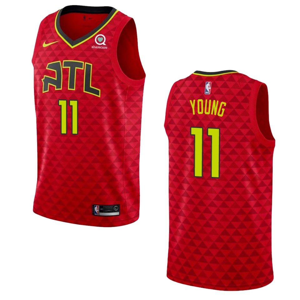 Men's Atlanta Hawks #11 Trae Young Statement Swingman Jersey - Red