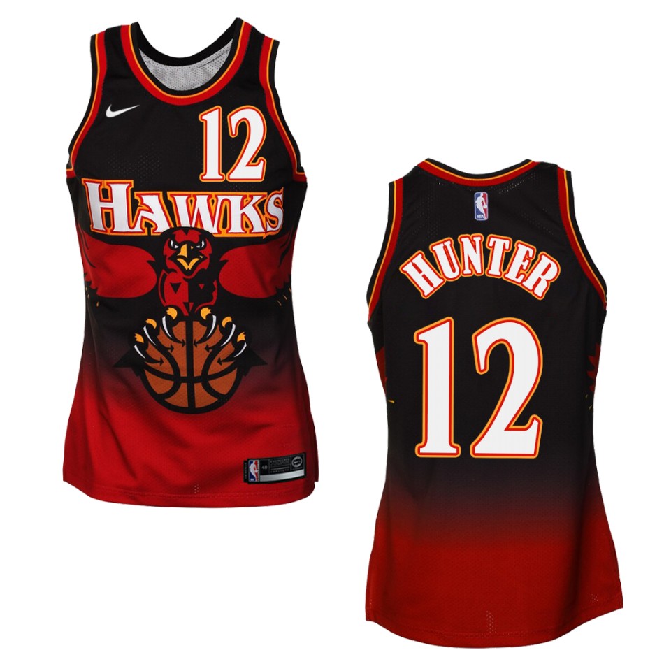 Men's Atlanta Hawks #12 De'andre Hunter Hardwood Classics Swingman Jersey - Red