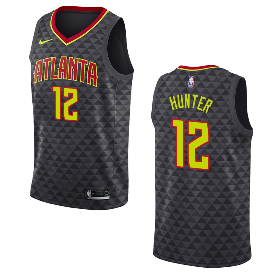 Men's Atlanta Hawks #12 De'andre Hunter Icon Swingman Jersey - Black