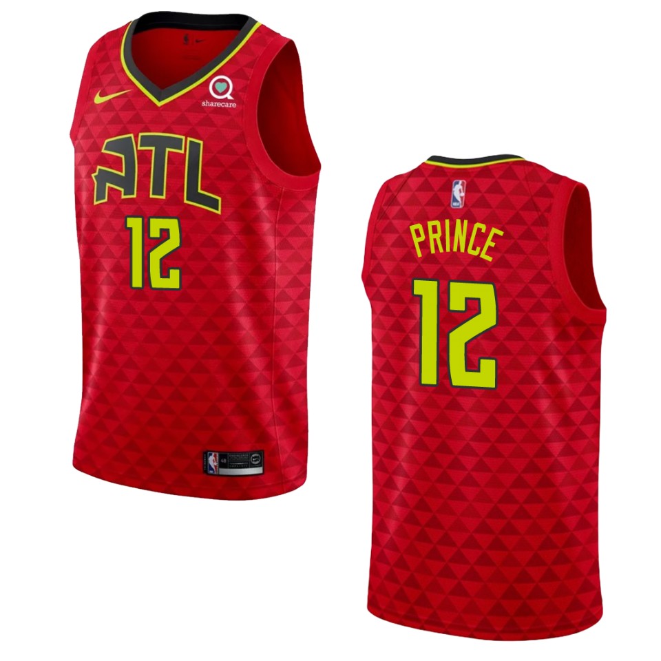 Men's Atlanta Hawks #12 Taurean Prince Statement Swingman Jersey - Red