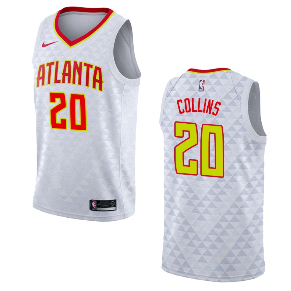 Men's Atlanta Hawks #20 John Collins Association Swingman Jersey - White