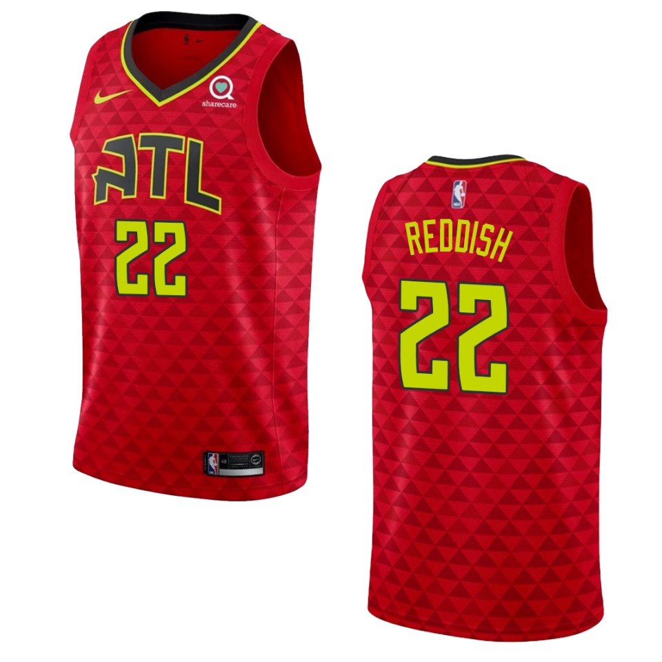 Men's Atlanta Hawks #22 Cam Reddish Statement Swingman Jersey - Red