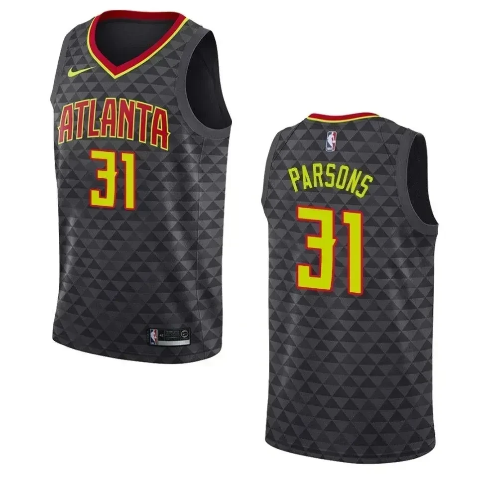 Men's Atlanta Hawks 31 Chandler Parsons Icon Swingman Jersey - Black - JS520 