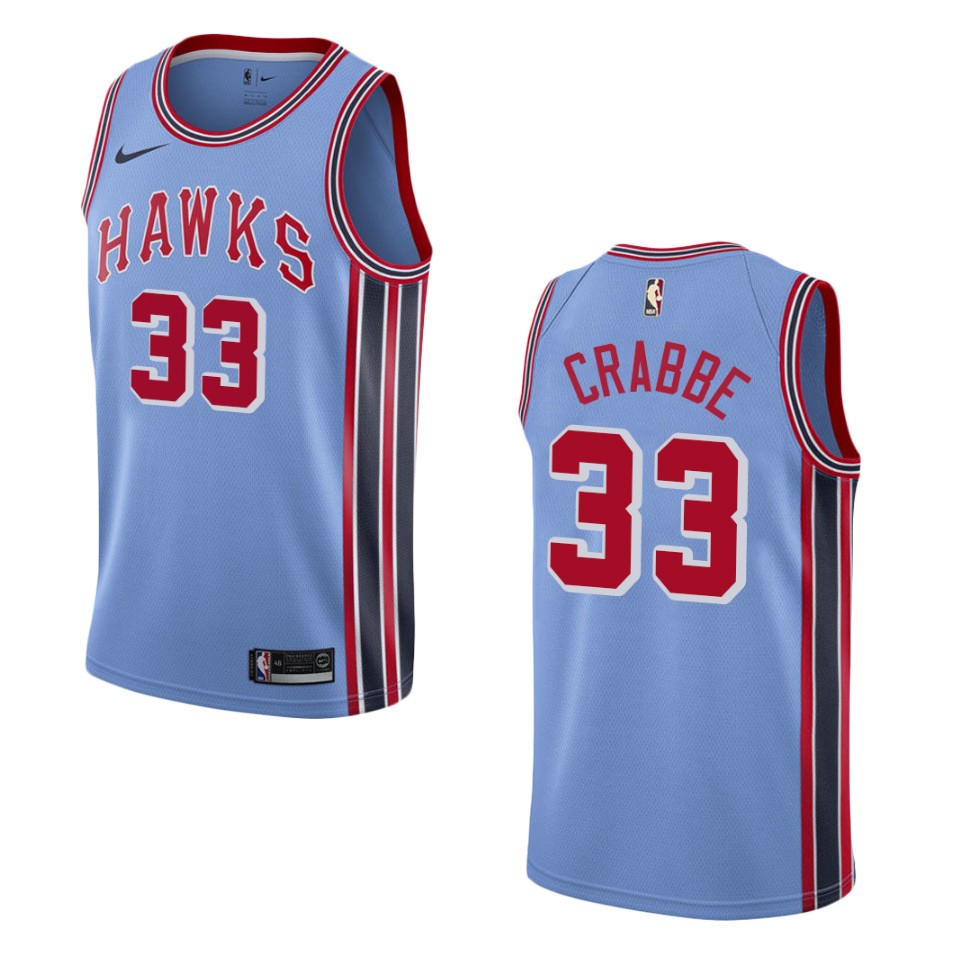 Men's Atlanta Hawks #33 Allen Crabbe Hardwood Classics Swingman Jersey - Light Blue