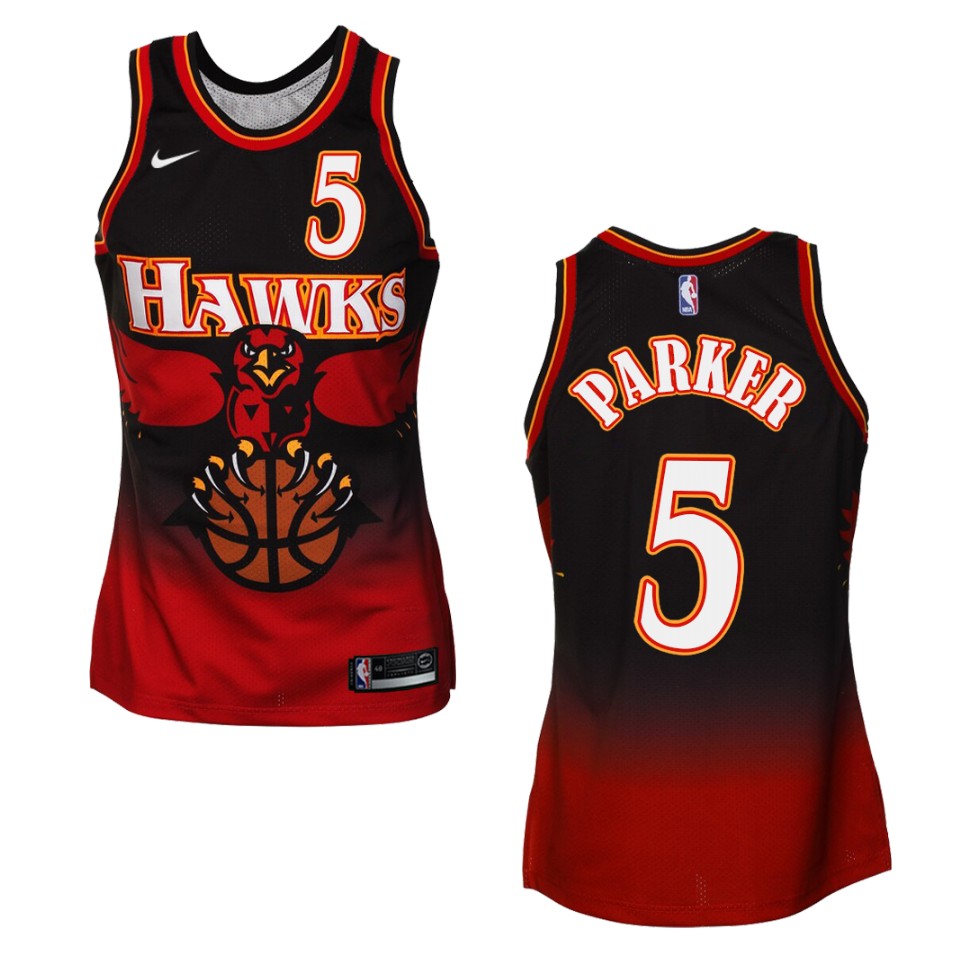 Men's Atlanta Hawks #5 Jabari Parker Hardwood Classics Swingman Jersey - Red
