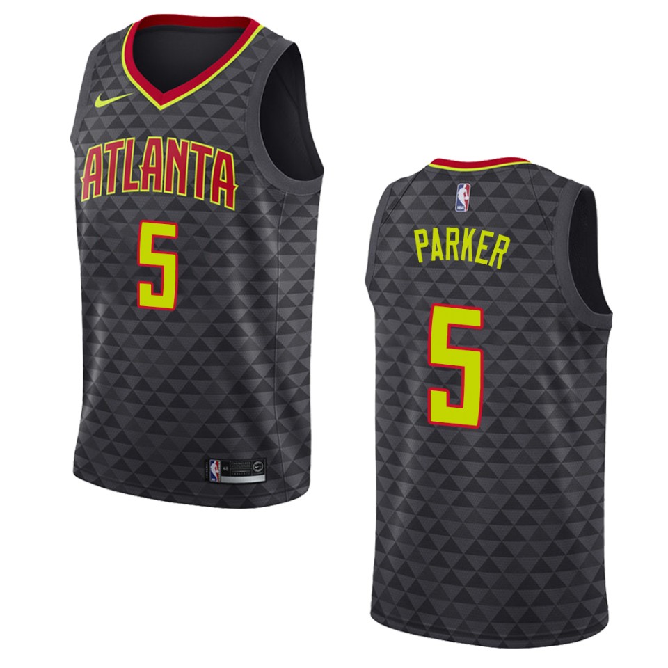 Men's Atlanta Hawks #5 Jabari Parker Icon Swingman Jersey - Black