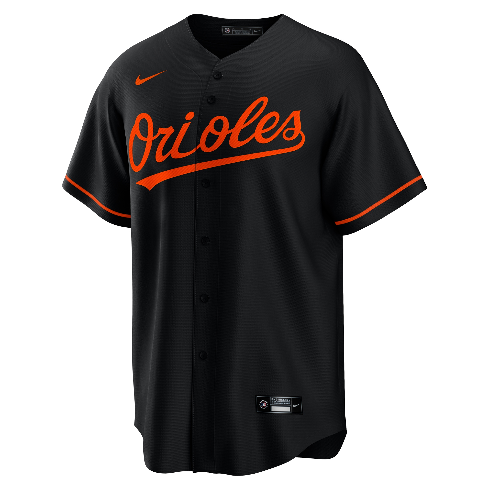 Alternative view of Men's Baltimore Orioles Adley Rutschman Black Alternate Player Jersey