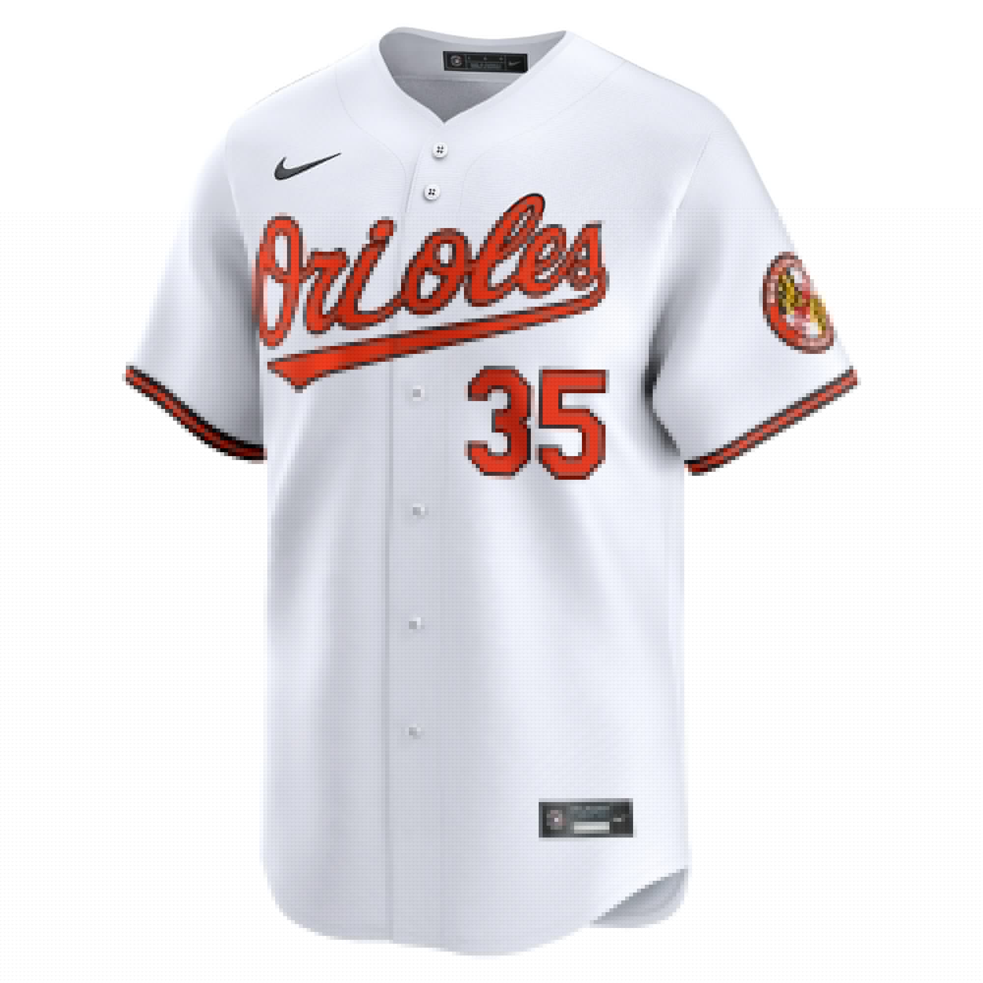 Alternative view of Men's Baltimore Orioles Adley Rutschman White Home Limited Player Jersey