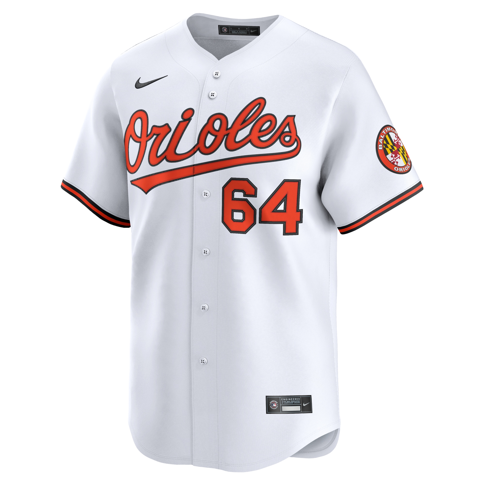 Alternative view of Men's Baltimore Orioles Dean Kremer White Alternate Limited Player Jersey