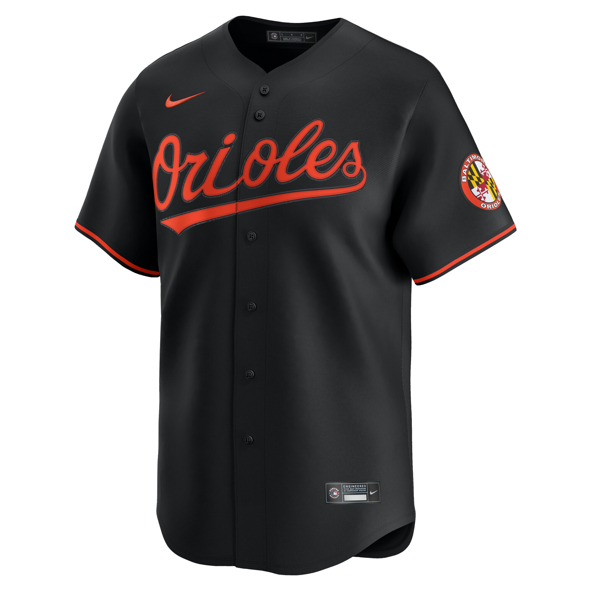 Alternative view of Men's Baltimore Orioles Limited Black Alternate Blank Jersey