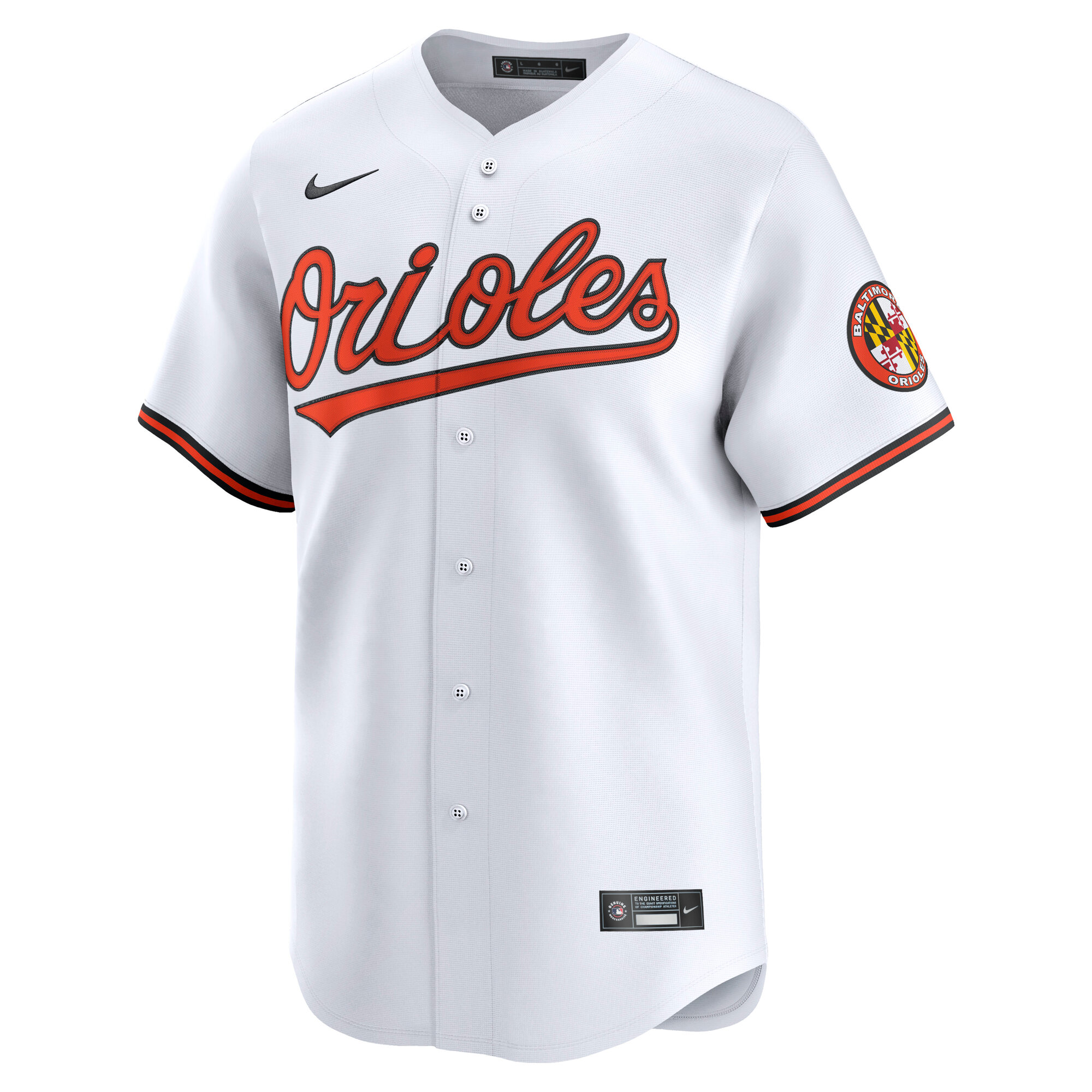 Alternative view of Men's Baltimore Orioles Limited White Home Blank Jersey