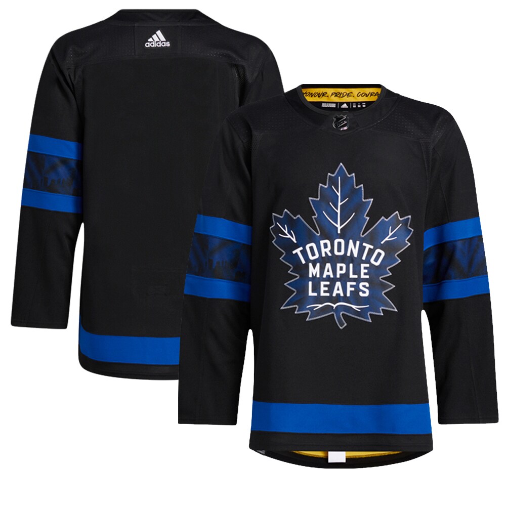 Alternative view of Men's Black Toronto Maple Leafs x drew house Alternate Blank Jersey - JS599 