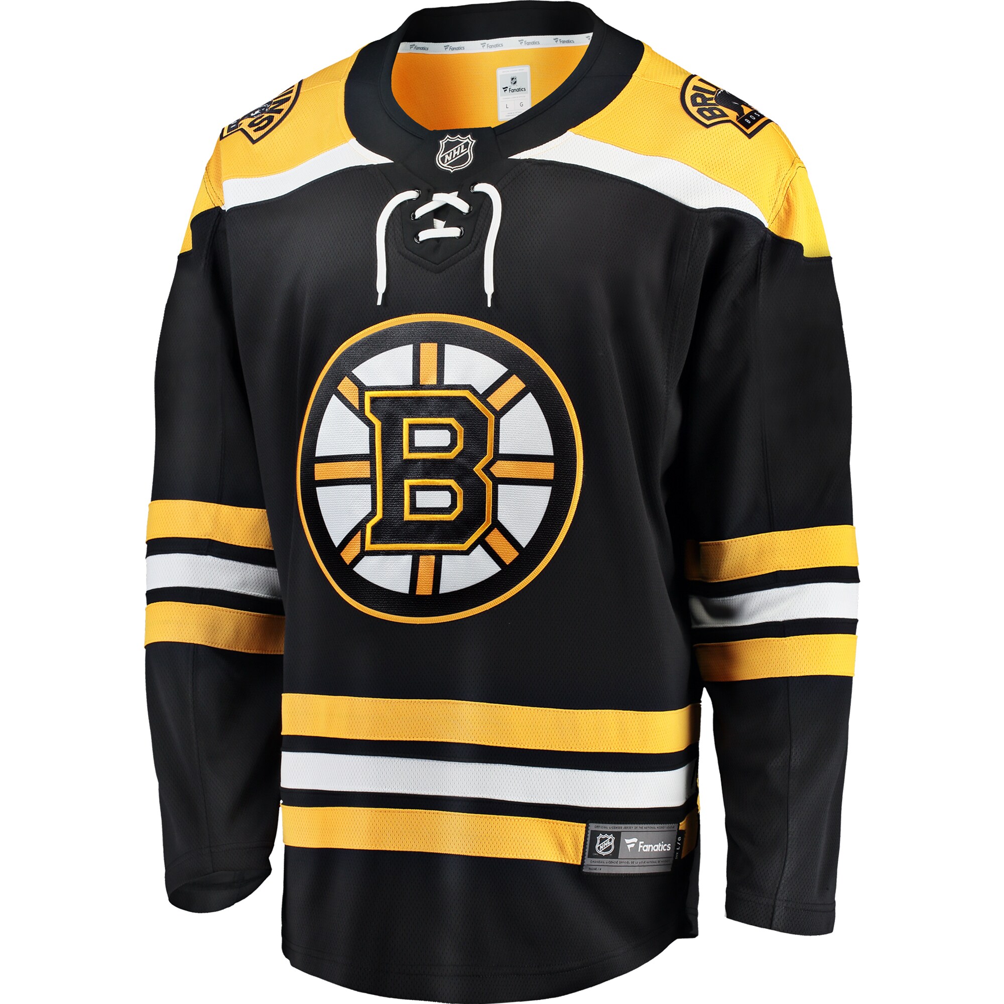 Alternative view of Men's Boston Bruins Black Breakaway Home Jersey - JS176 