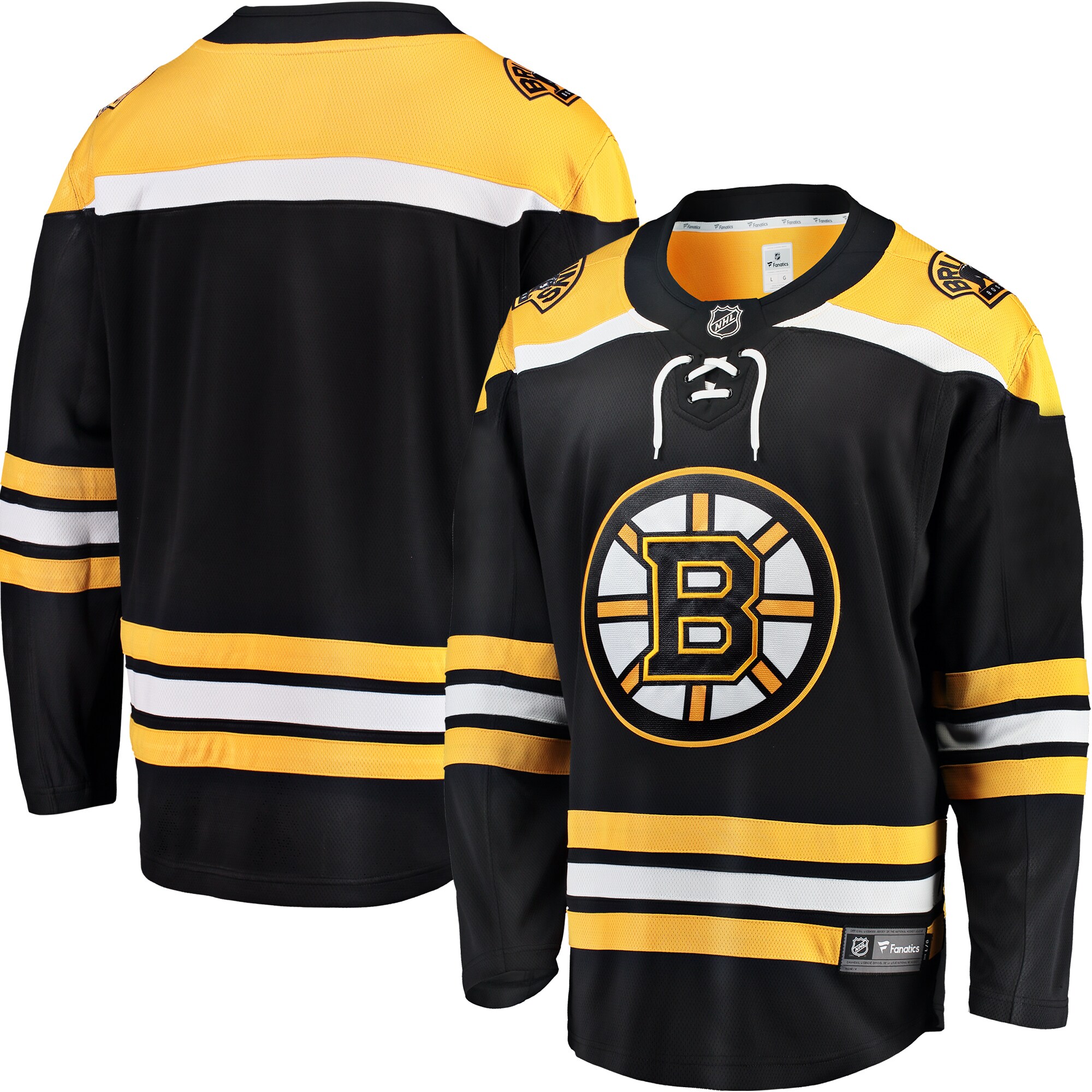 Men's Boston Bruins Black Breakaway Home Jersey - JS709 