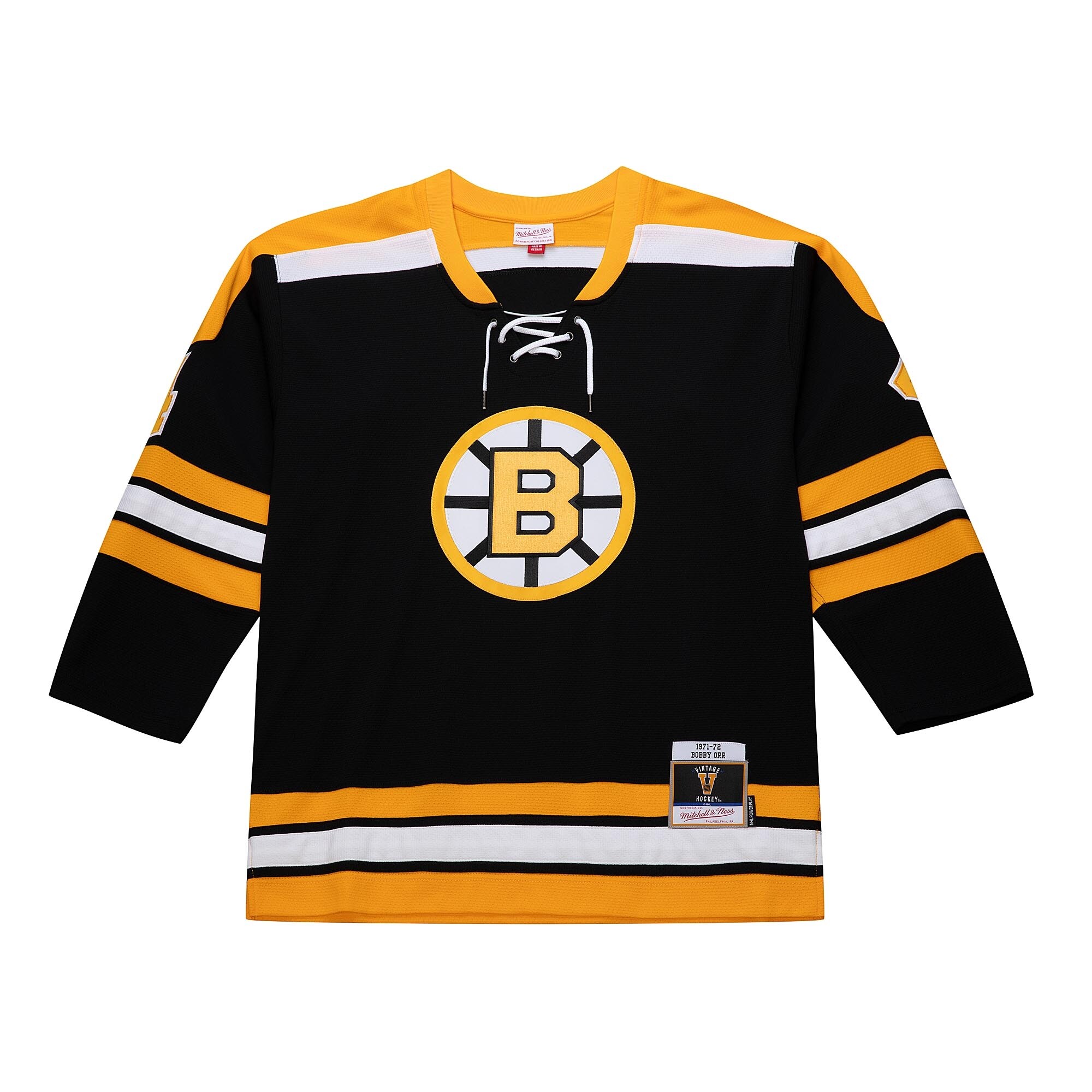 Alternative view of Men's Boston Bruins Bobby Orr Mitchell & Ness Black Big & Tall 1971/72 Blue Line 2.0 Jersey - JS177 