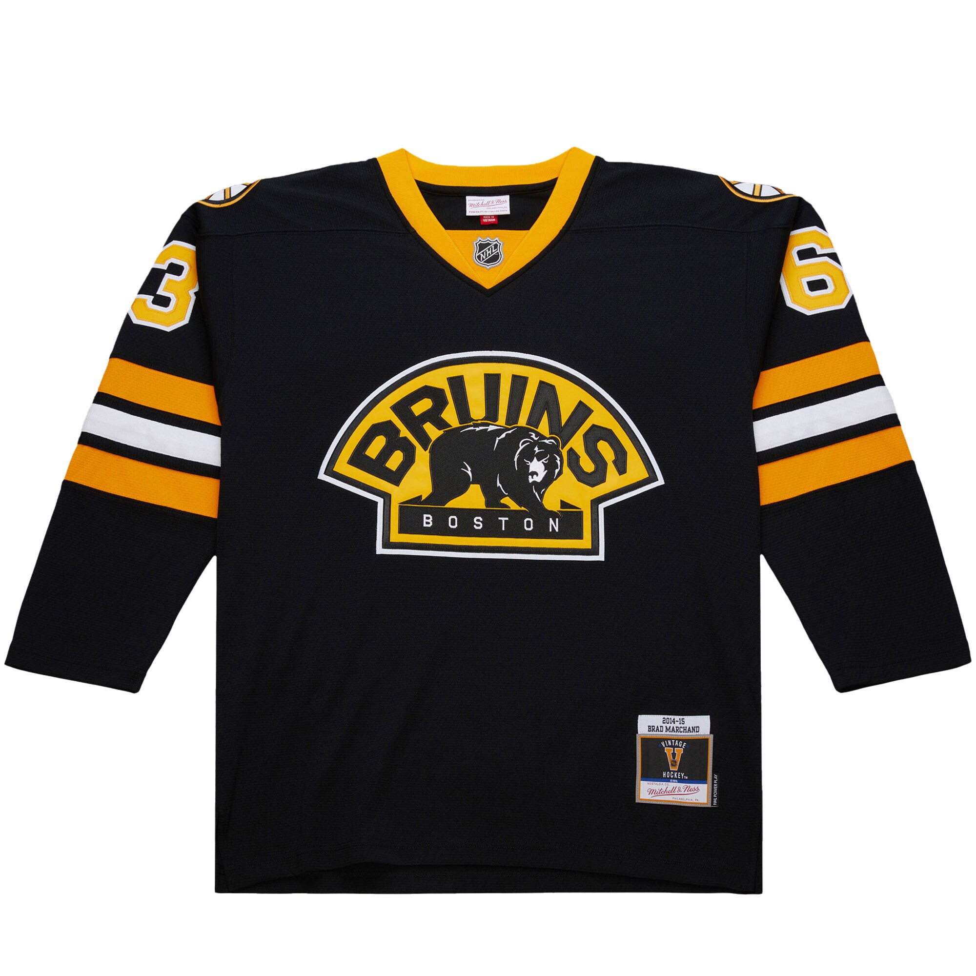 Alternative view of Men's Boston Bruins Brad Marchand Black 2014-15 Power Play Jersey - JS764 
