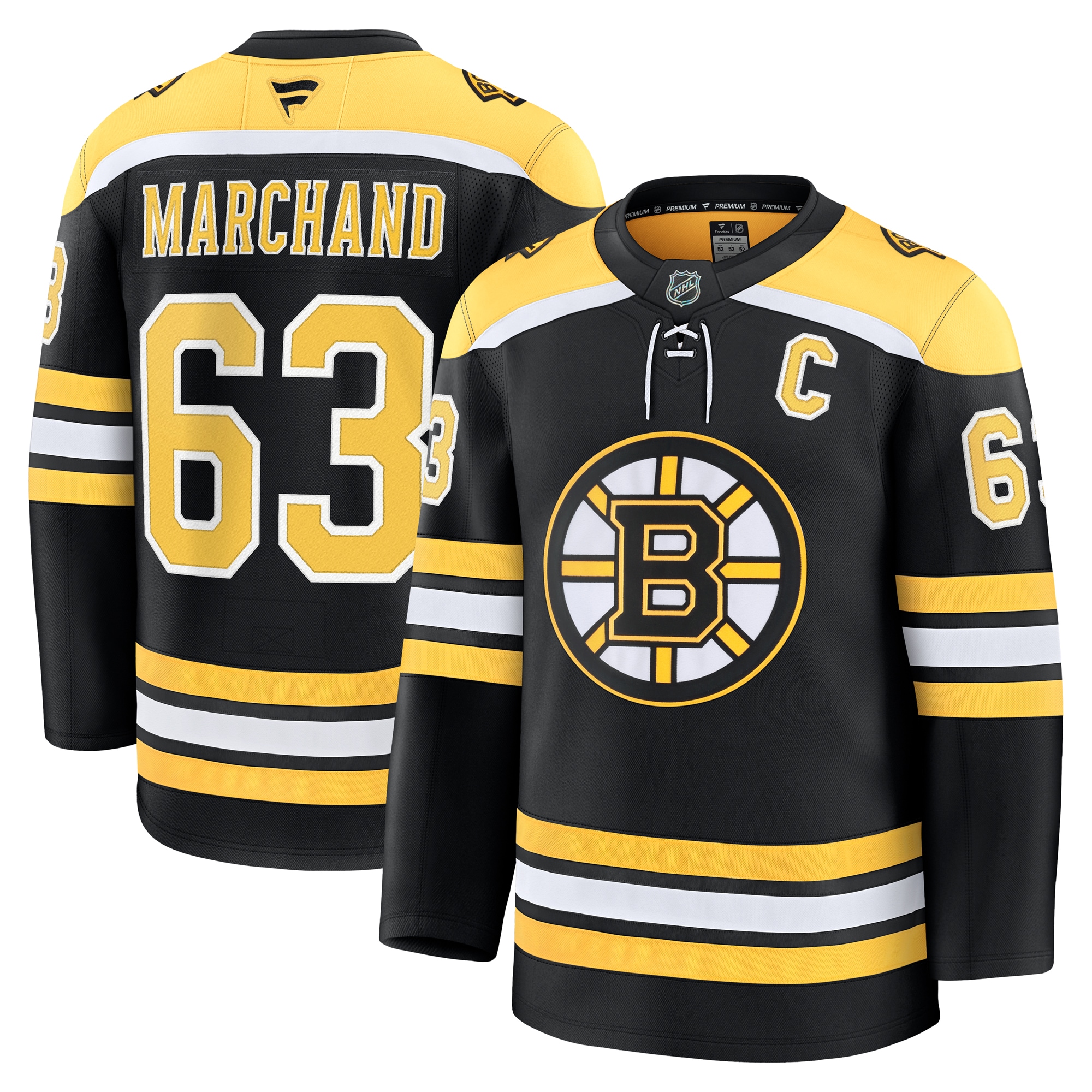 Men's Boston Bruins Brad Marchand Black Home Premium Jersey - JS141 