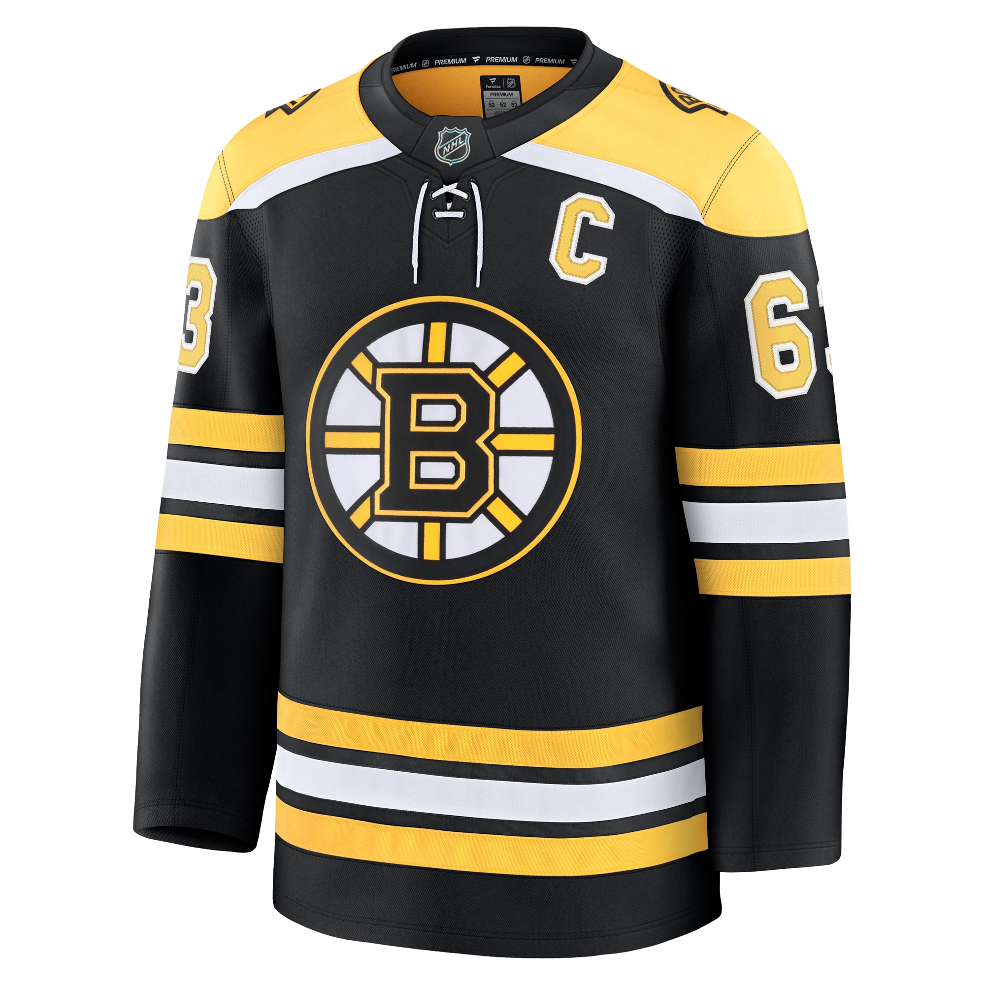Alternative view of Men's Boston Bruins Brad Marchand Black Home Premium Jersey - JS141 
