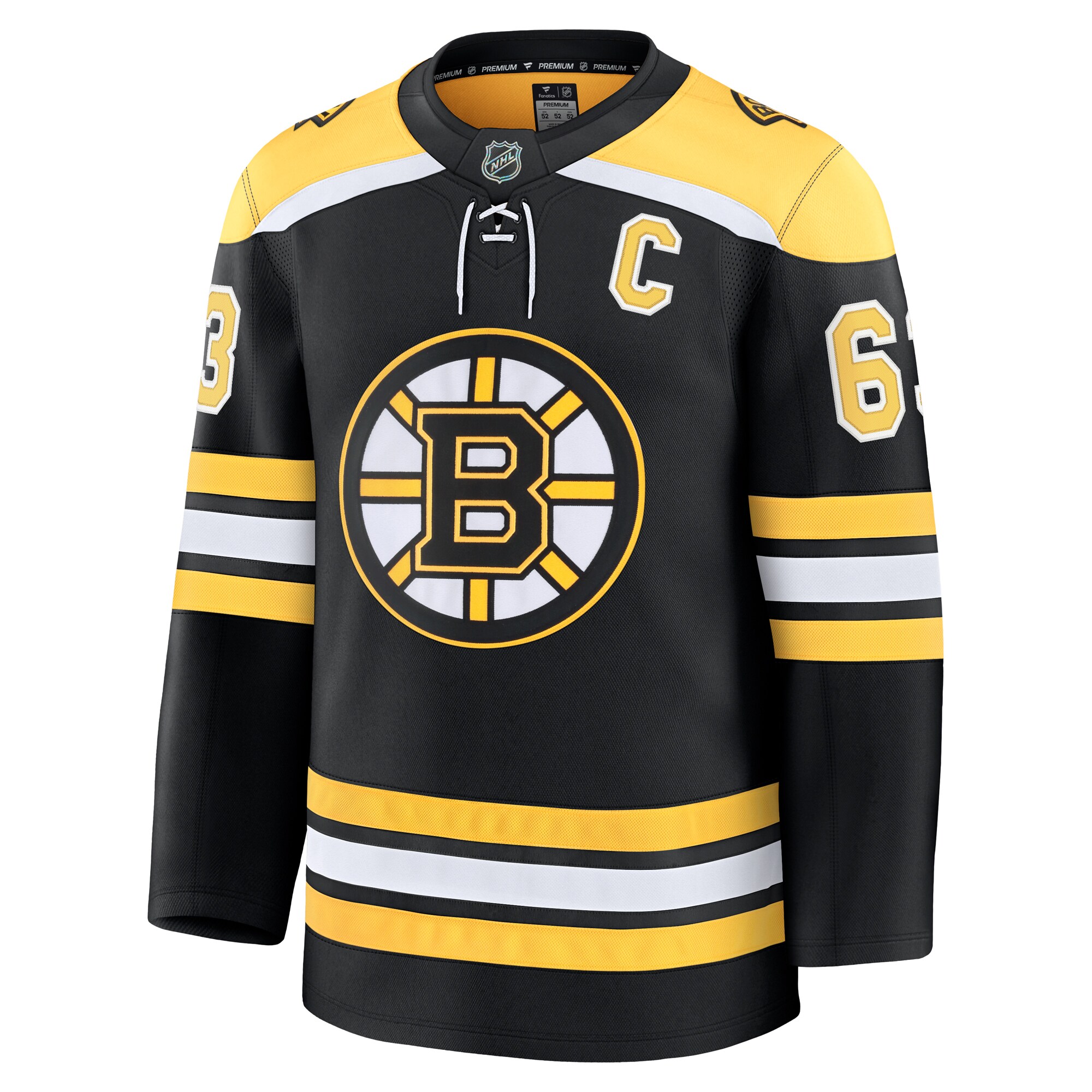 Alternative view of Men's Boston Bruins Brad Marchand Black Home Premium Jersey - JS480 