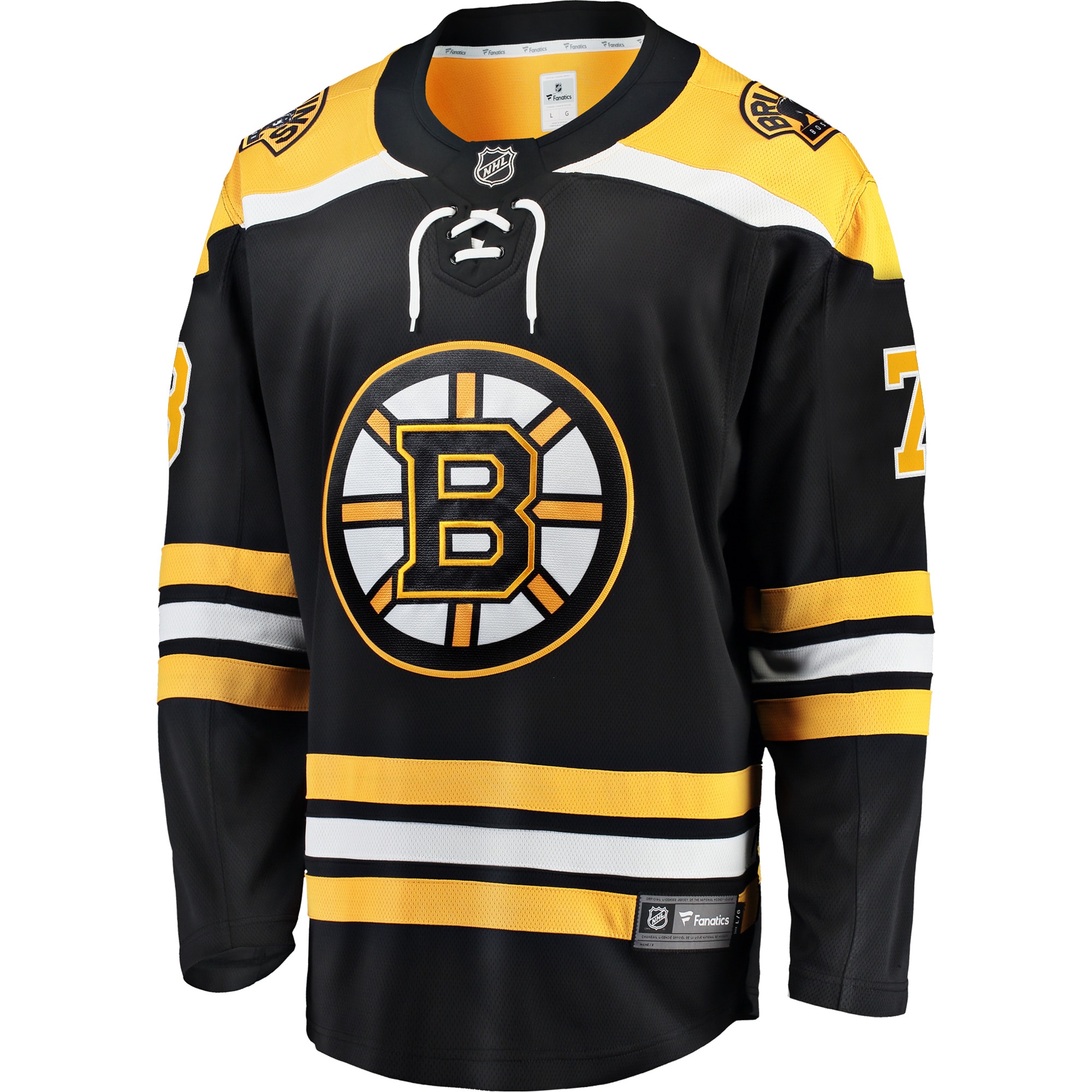 Alternative view of Men's Boston Bruins Charlie McAvoy Black Home Breakaway Jersey - JS430 