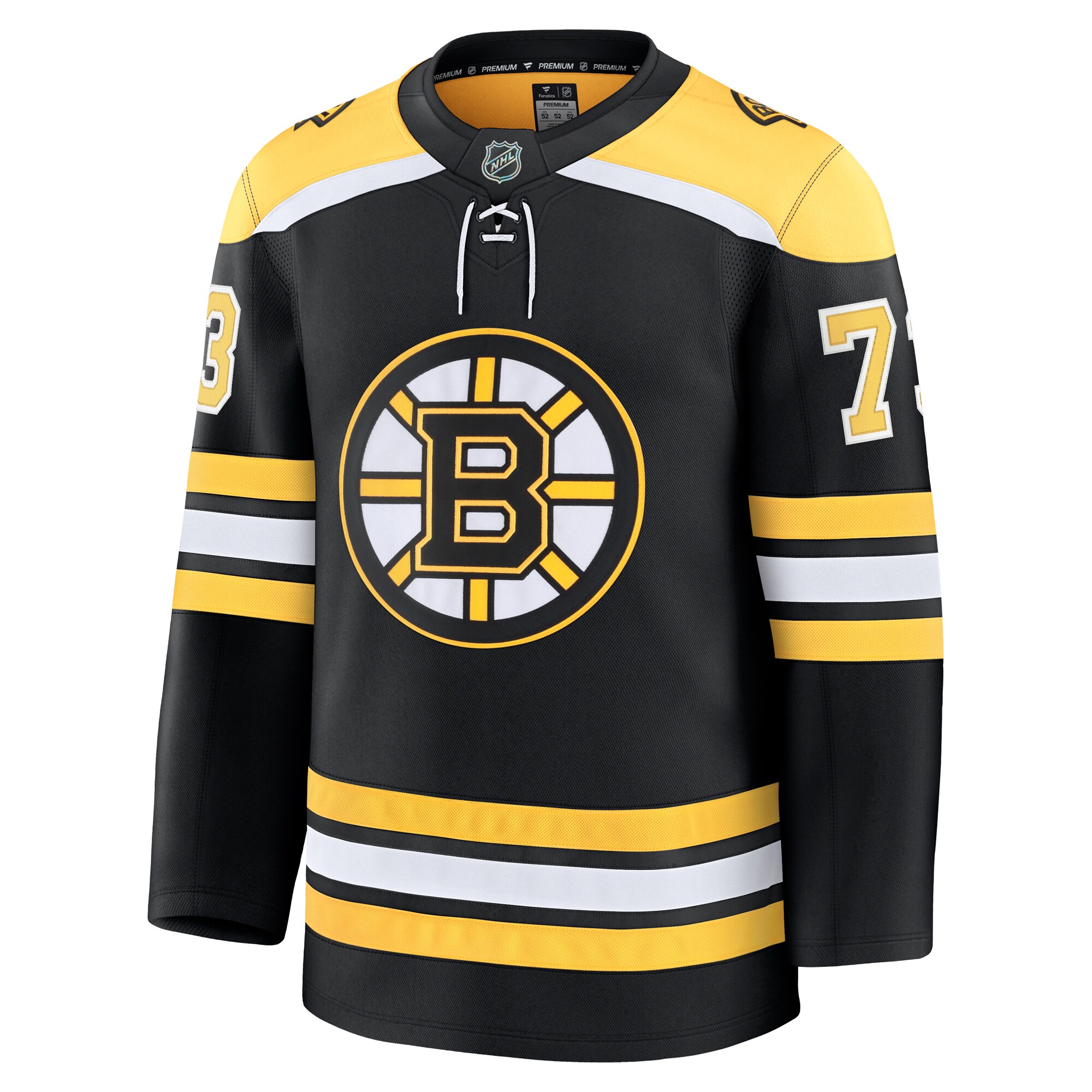 Alternative view of Men's Boston Bruins Charlie McAvoy Black Home Premium Jersey - JS674 