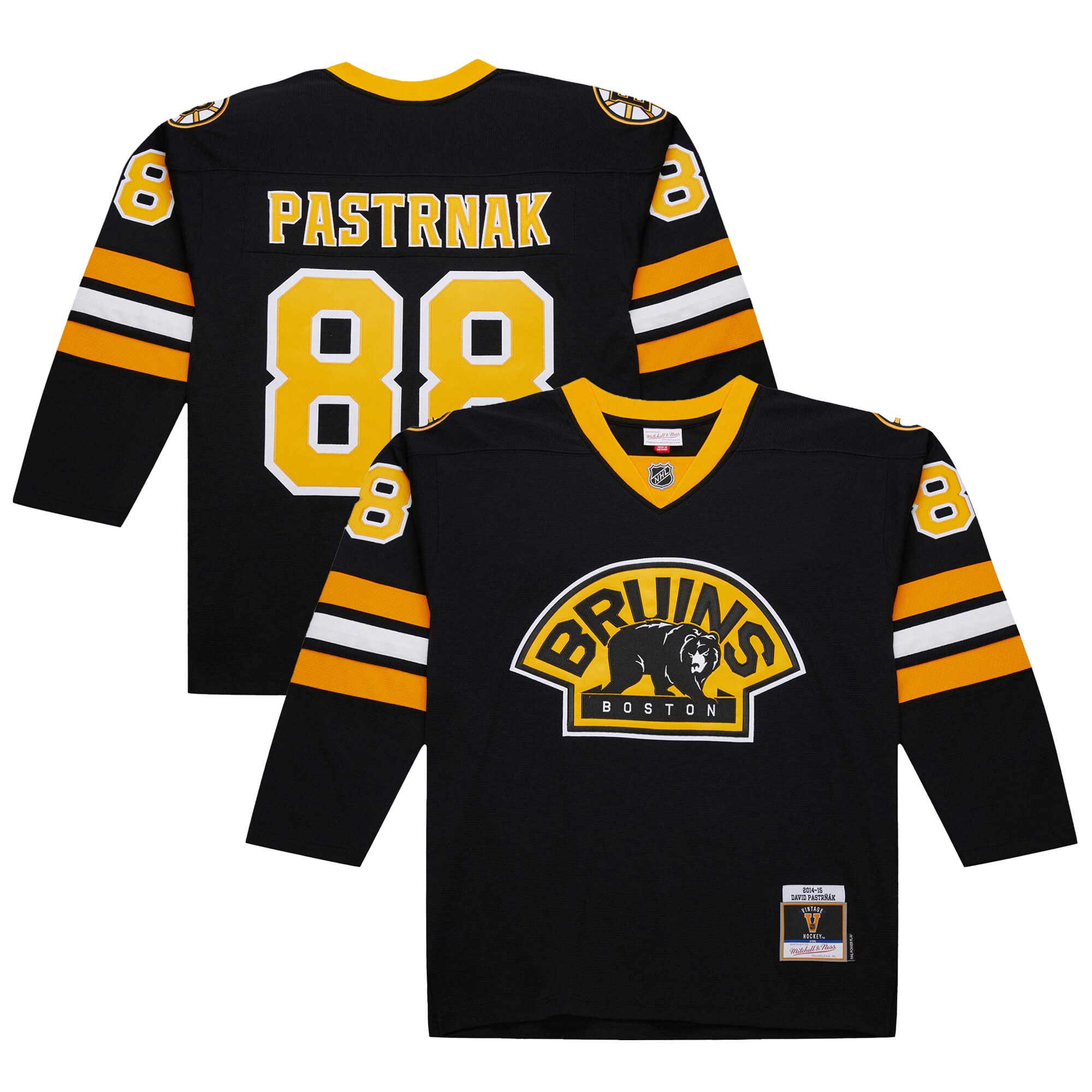 Men's Boston Bruins David Pastrnak Black 2014-15 Power Play Jersey - JS698 