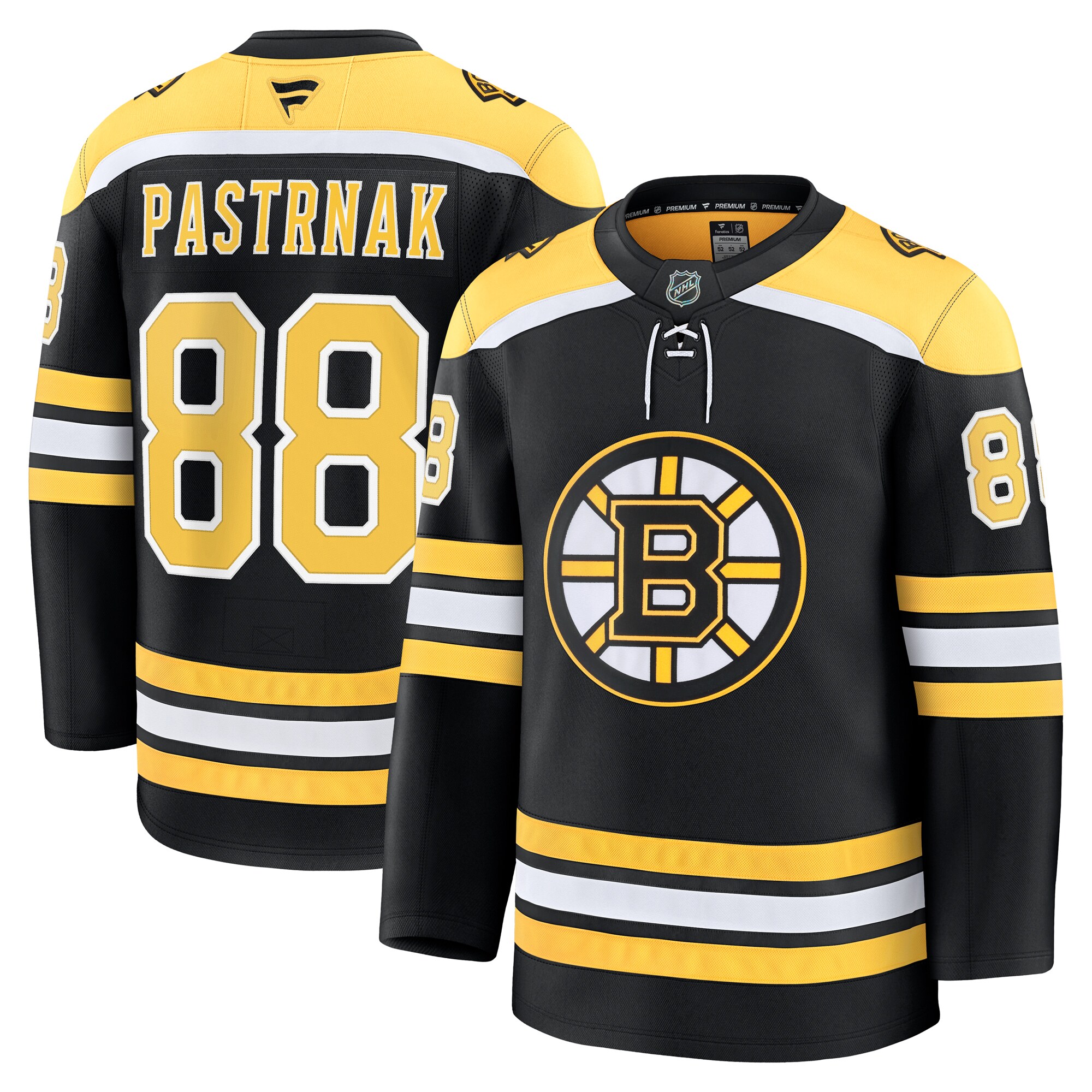 Men's Boston Bruins David Pastrnak Black Home Premium Jersey - JS159 