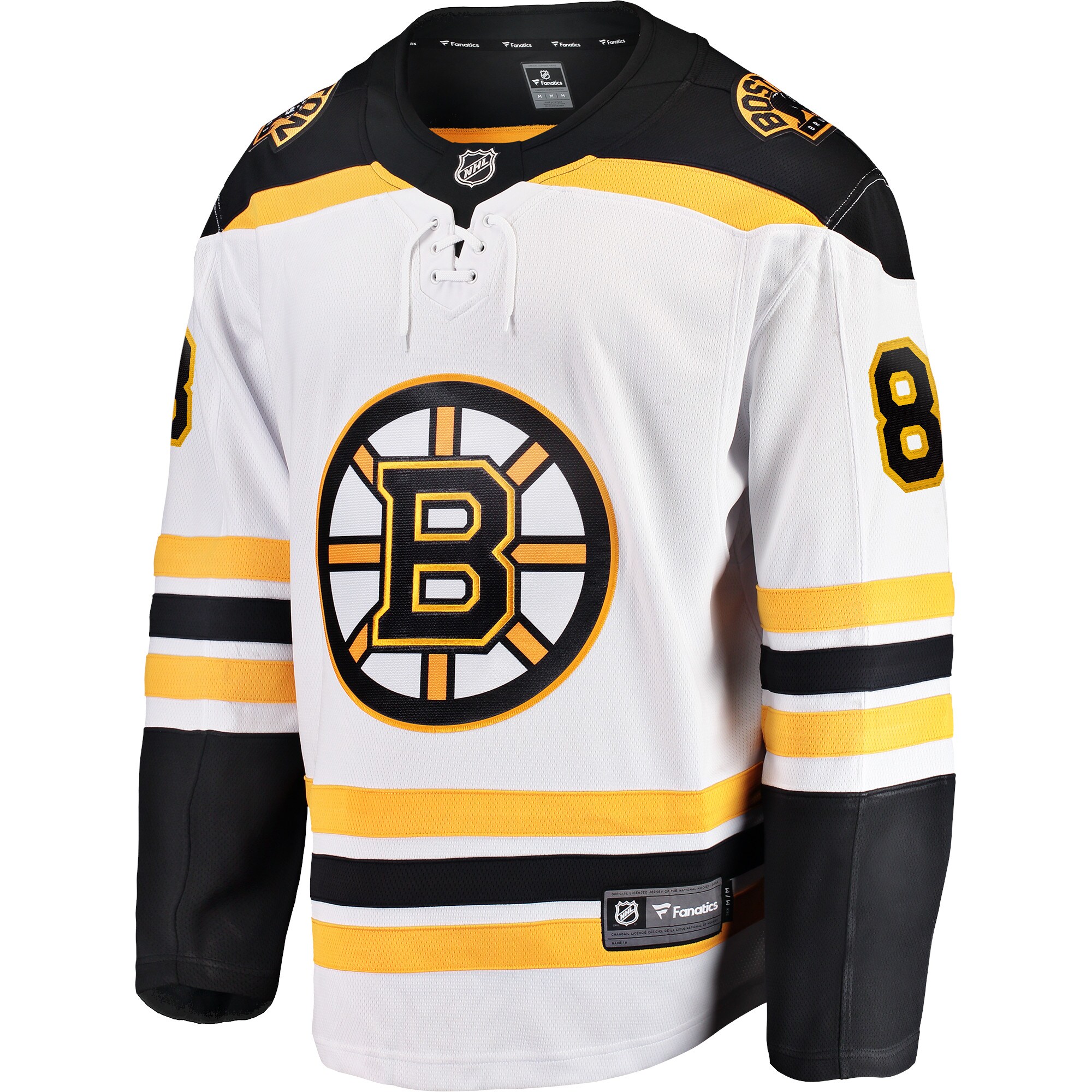 Alternative view of Men's Boston Bruins David Pastrnak White Away Premier Breakaway Player Jersey - JS221 