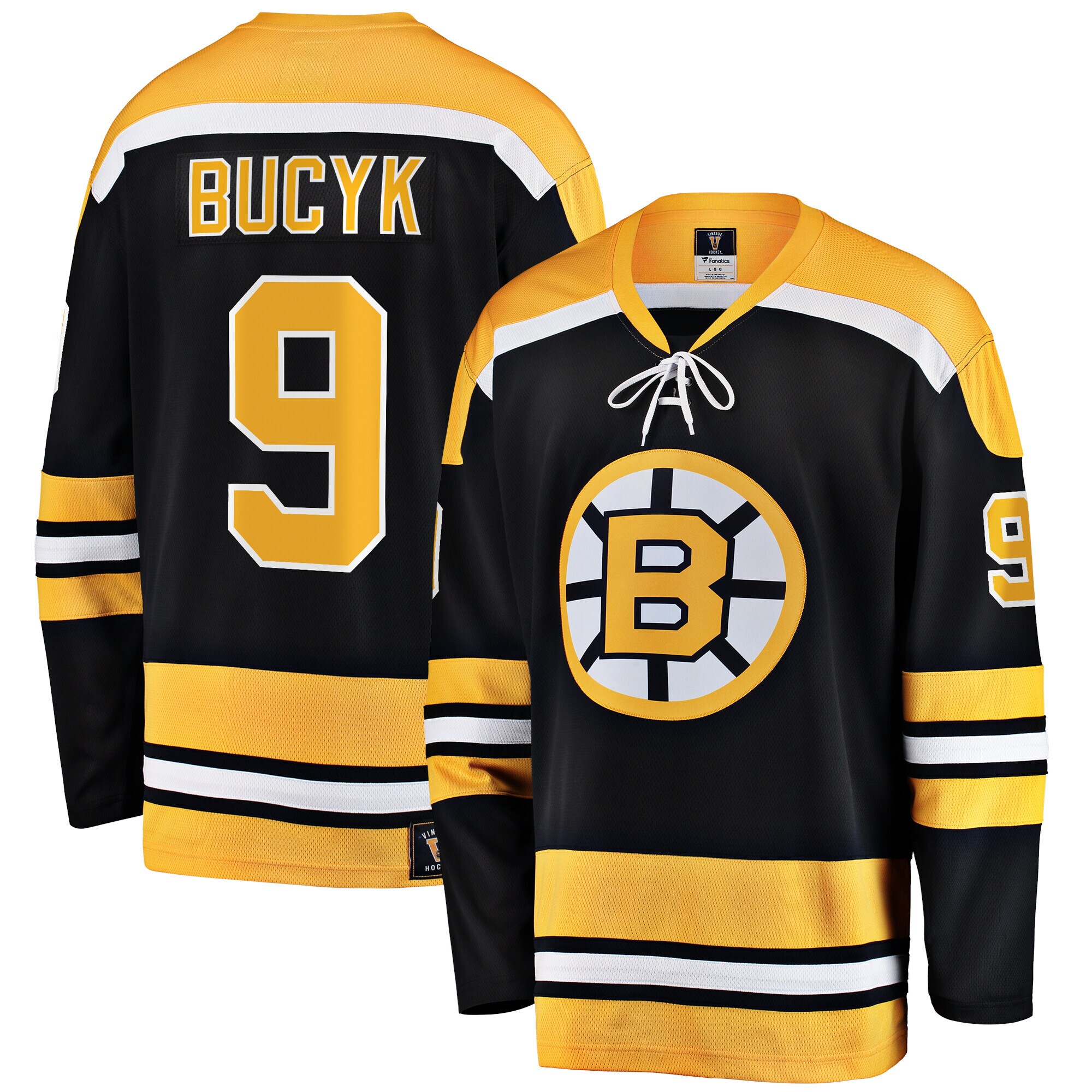 Men's Boston Bruins John Bucyk Black Premier Breakaway Retired Player Jersey - JS600 