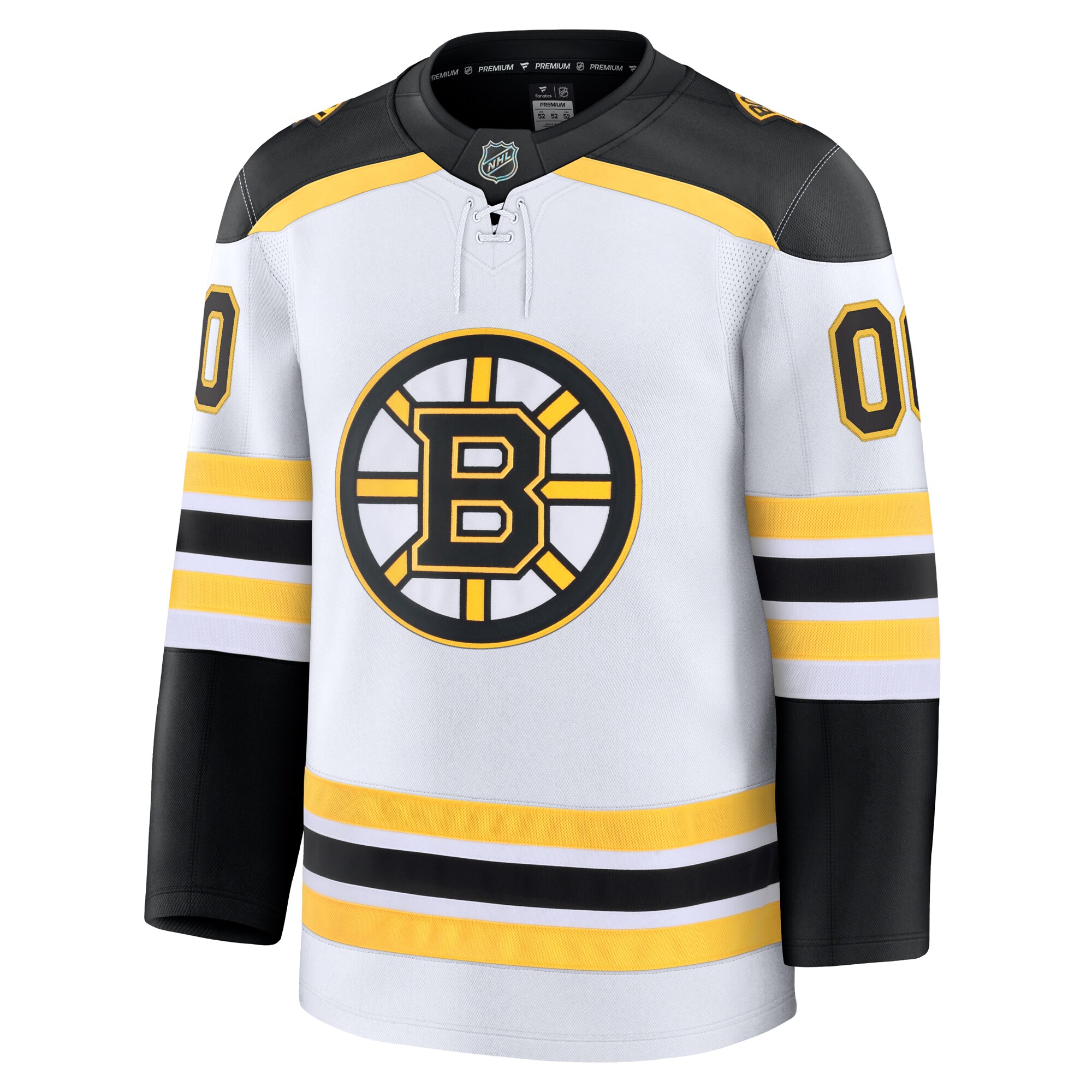 Alternative view of Men's Boston Bruins White Away Premium Custom Jersey - JS456 