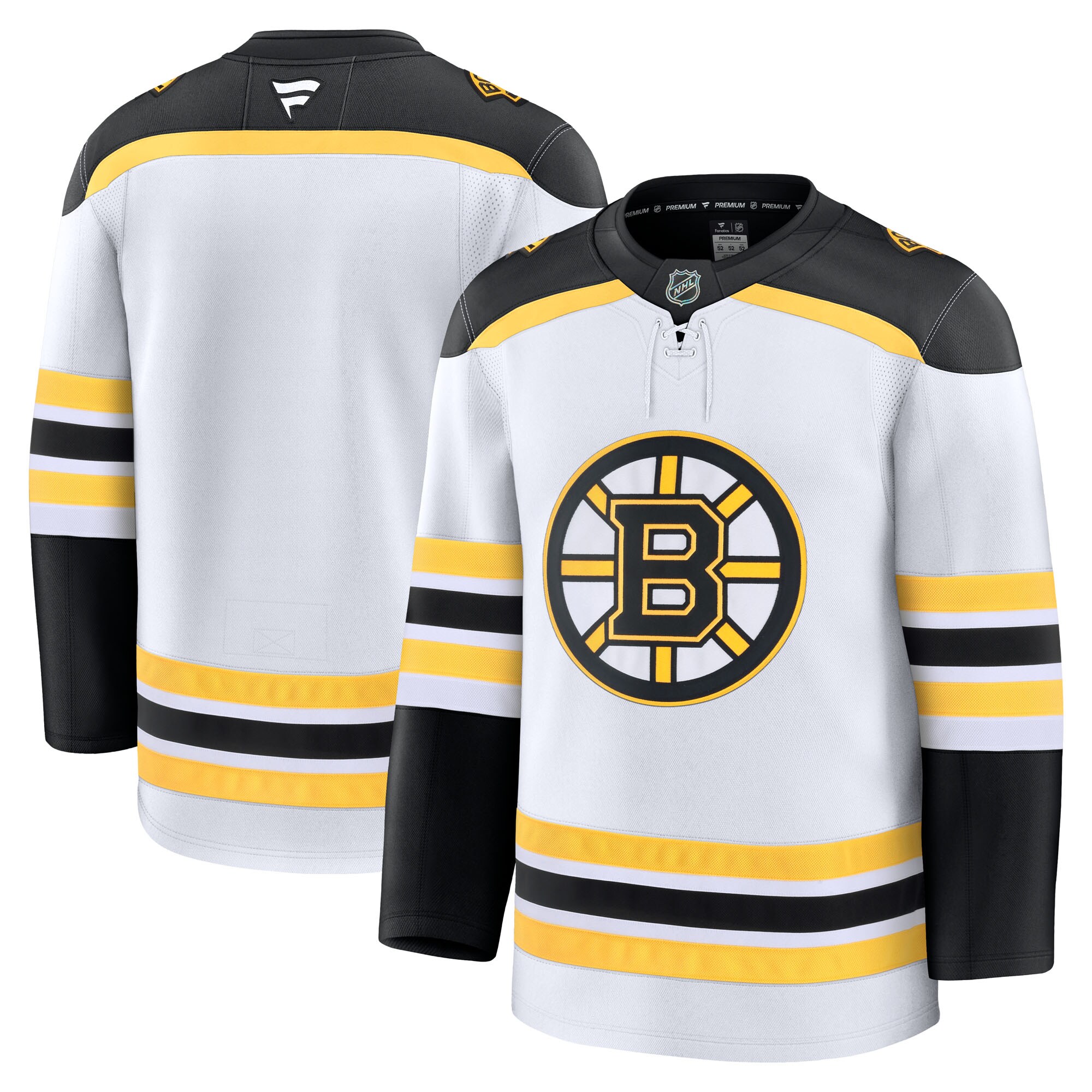Men's Boston Bruins White Away Premium Jersey - JS175 
