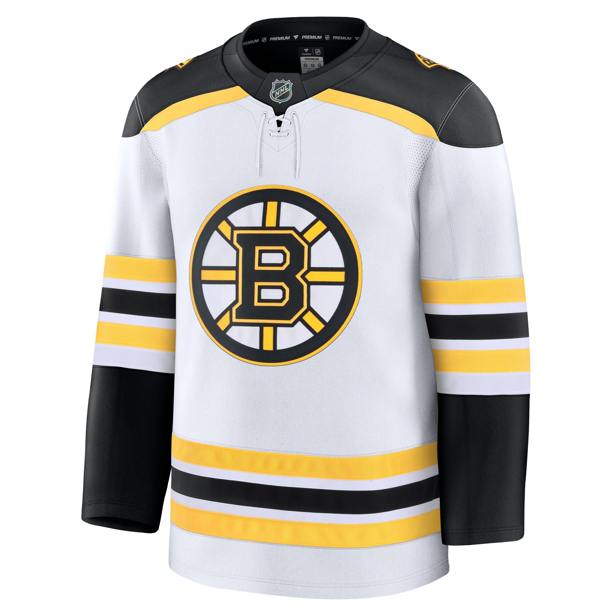 Alternative view of Men's Boston Bruins White Away Premium Jersey - JS175 