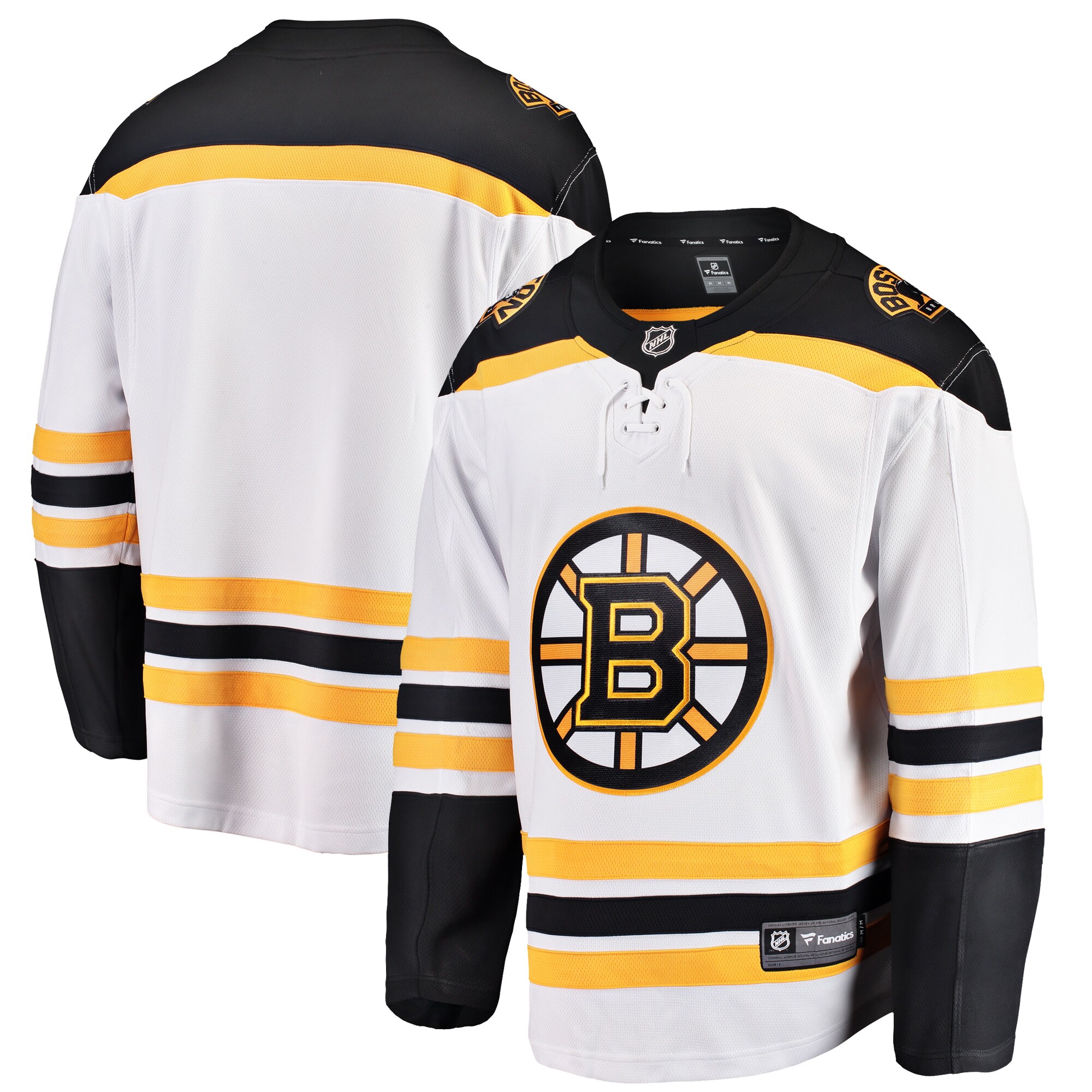 Men's Boston Bruins White Breakaway Away Jersey - JS919 