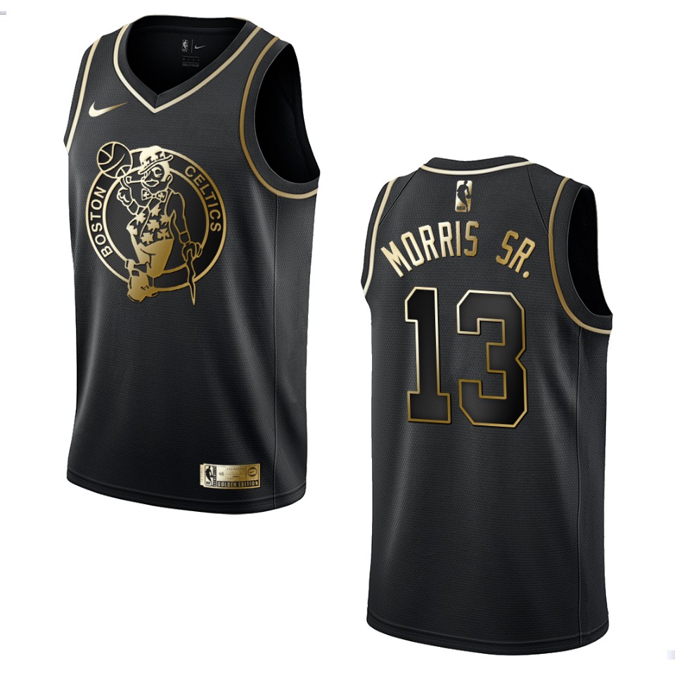 Men’s Boston Celtics #13 Marcus Morris Sr. Golden Edition Jersey – Black