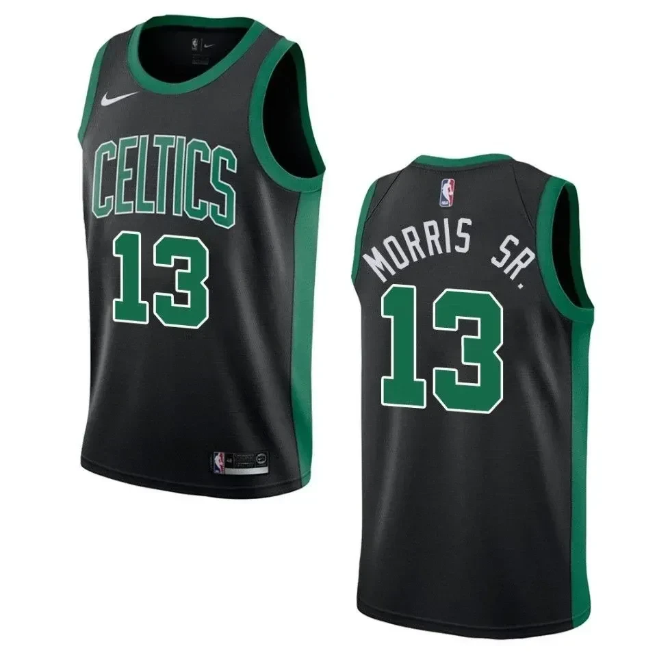 Men's Boston Celtics 13 Marcus Morris Sr. Statement Swingman Jersey - Black - JS462