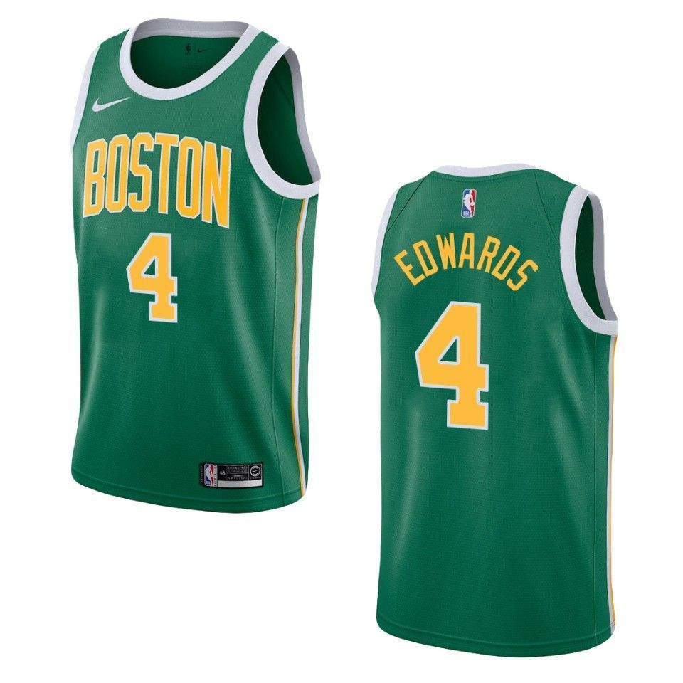 Men's Boston Celtics 4 Carsen Edwards Earned Swingman Jersey - Green - JS806