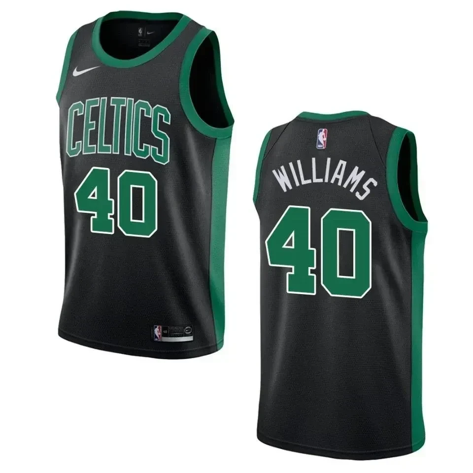 Men's Boston Celtics 40 Grant Williams Statement Swingman Jersey - Black - JS684
