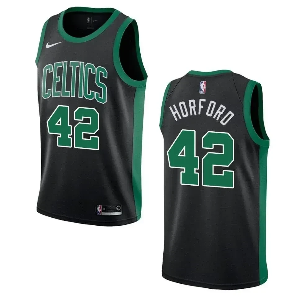 Men's Boston Celtics 42 Al Horford Statement Swingman Jersey - Black - JS241