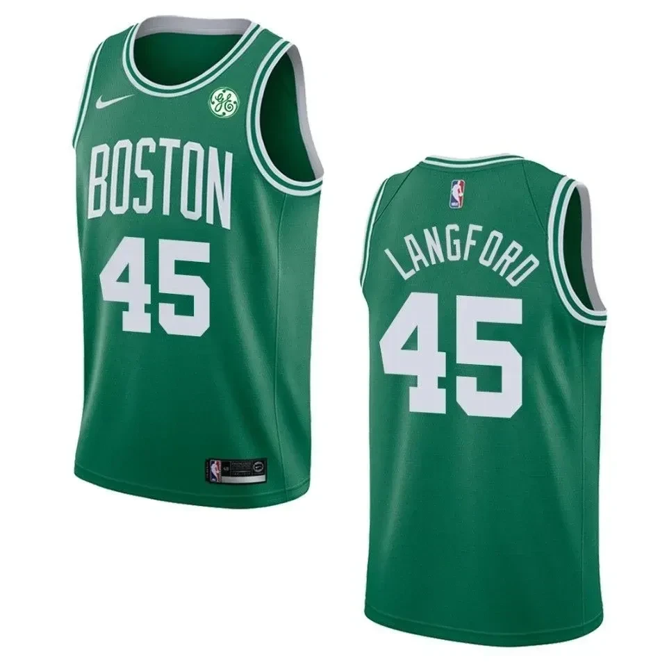 Men's Boston Celtics 45 Romeo Langford Icon Swingman Jersey - Green - JS855