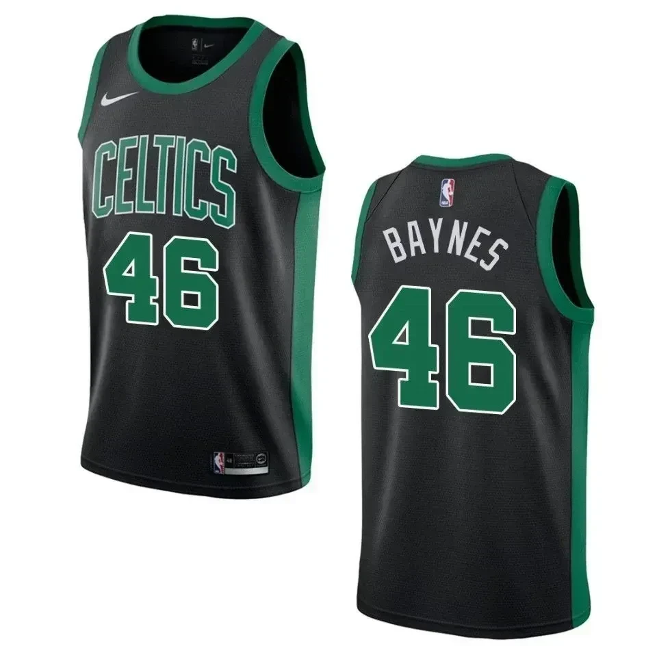 Men's Boston Celtics 46 Aron Baynes Statement Swingman Jersey - Black - JS999