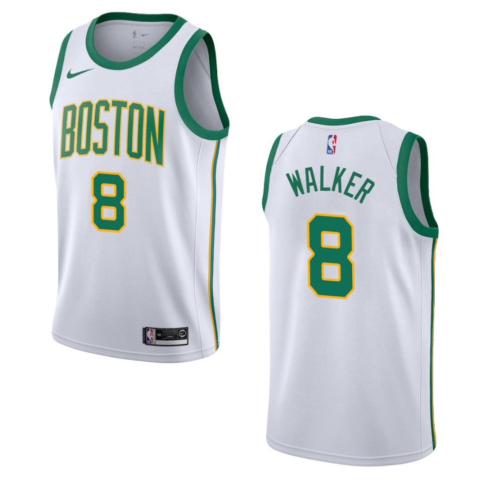 Men's Boston Celtics #8 Kemba Walker City Swingman Jersey - White