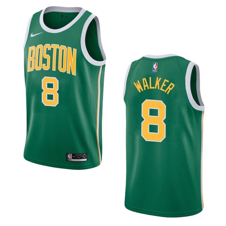 Men's Boston Celtics 8 Kemba Walker Earned Swingman Jersey - Green - JS942
