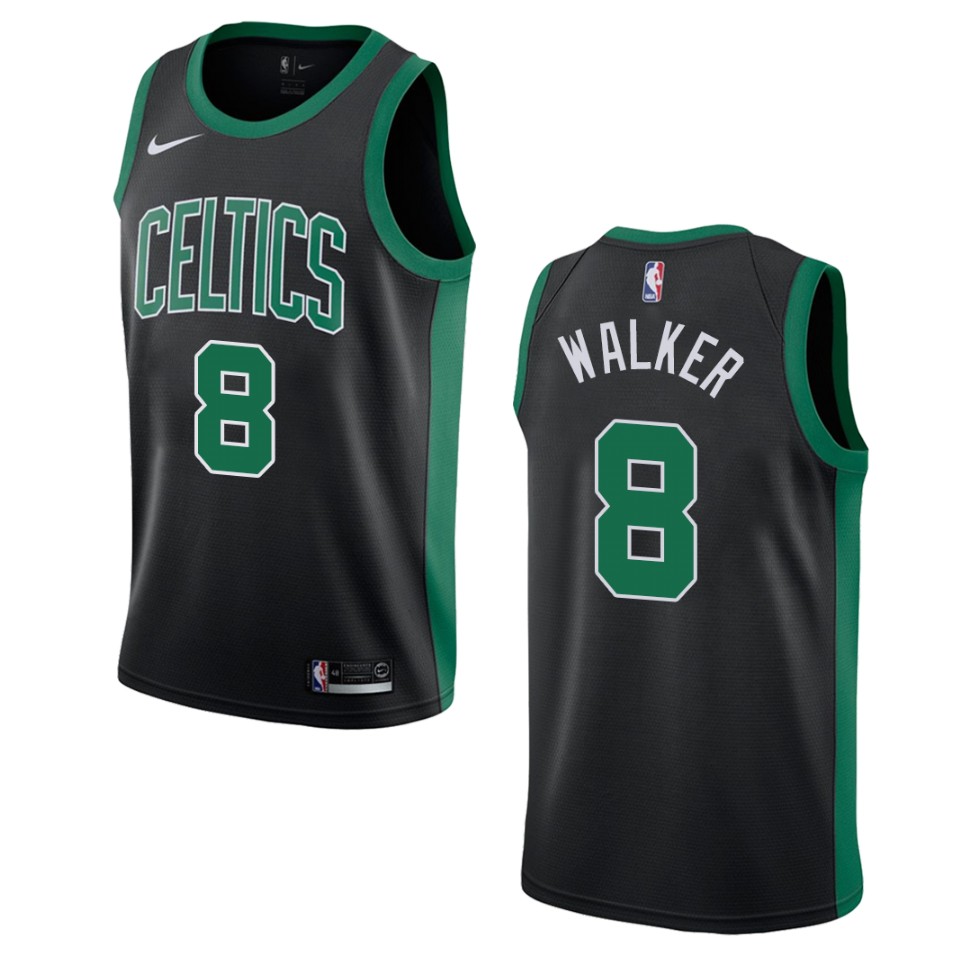 Men's Boston Celtics #8 Kemba Walker Statement Swingman Jersey - Black