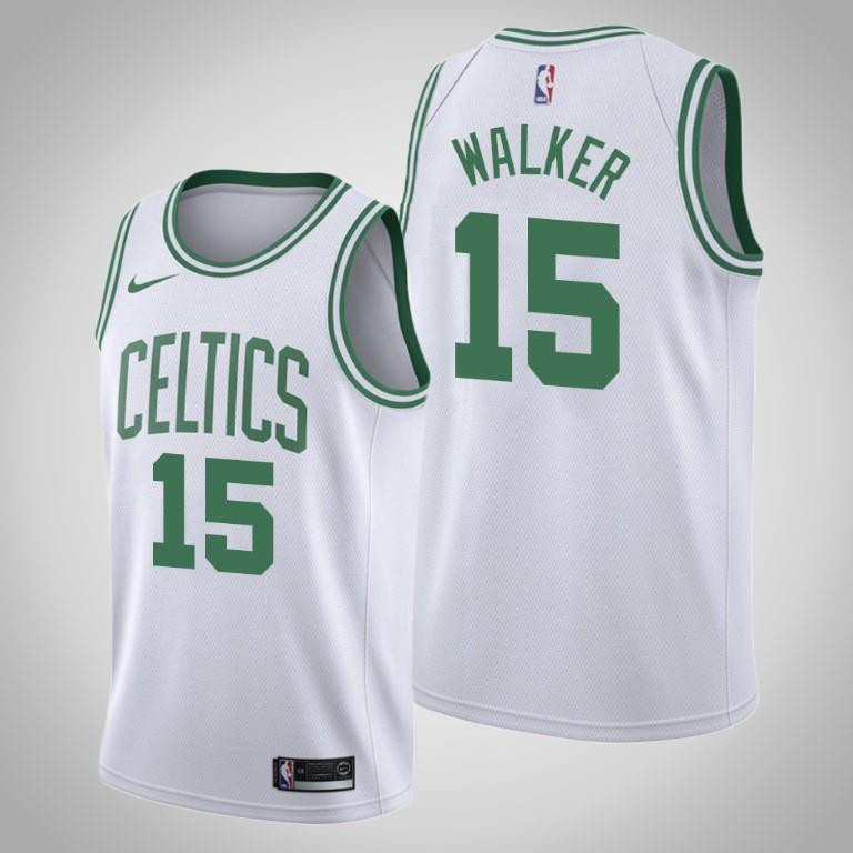 Men's Boston Celtics Kemba Walker 15 White Swingman Jersey - Association - Men Jersey - JS309