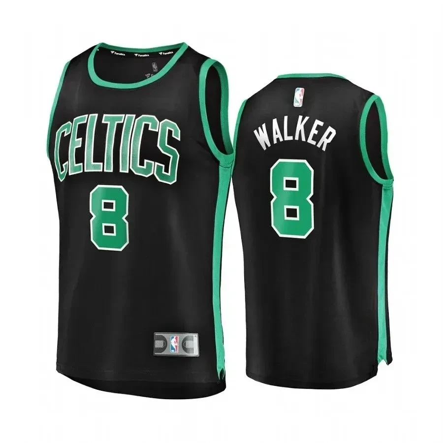Men's Boston Celtics Kemba Walker Black Statet Jersey - JS334