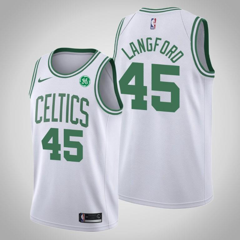 Men's Boston Celtics Romeo Langford 45 White Swingman Jersey - Association Edition - Men Jersey - JS386