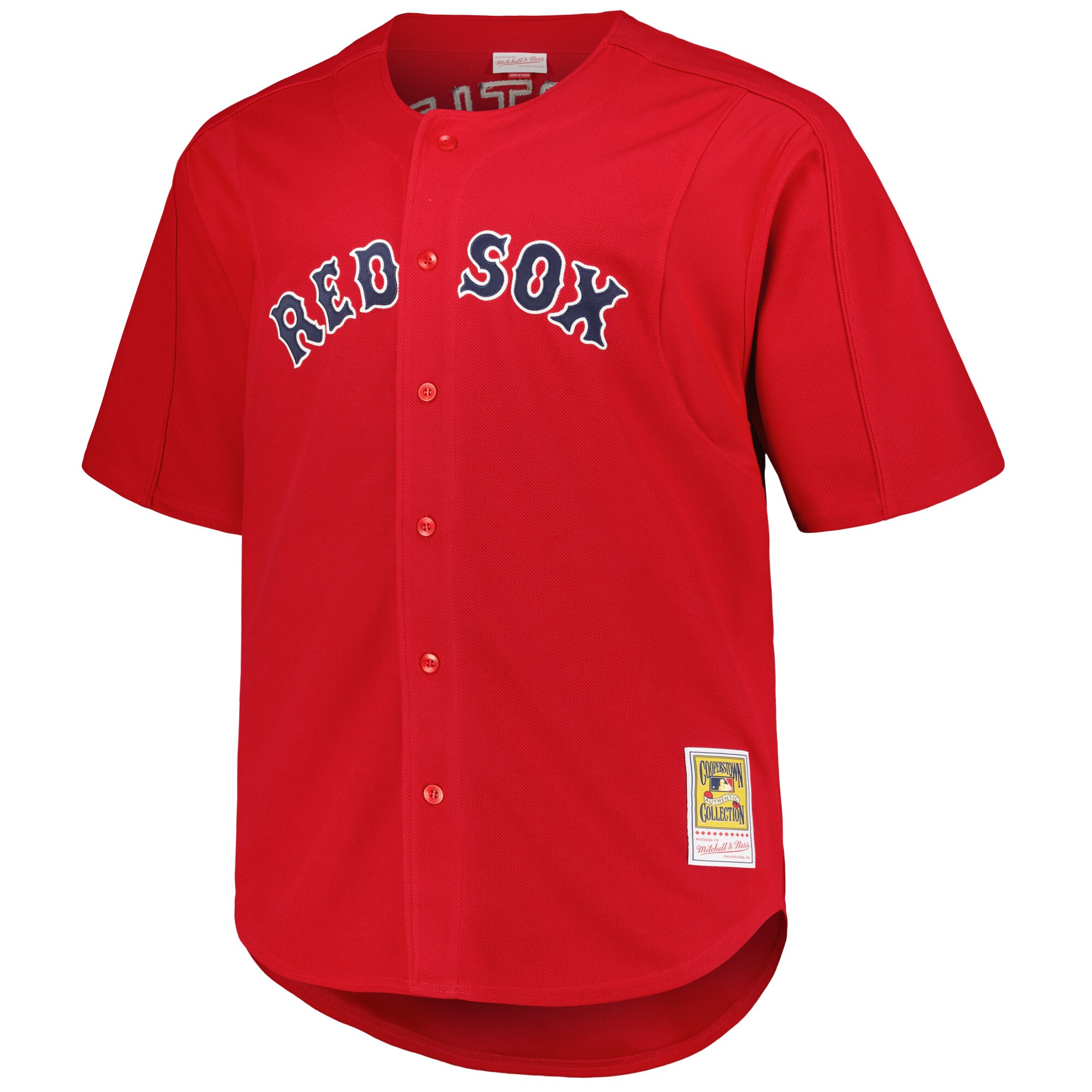 Alternative view of Men's Boston Red Sox David Ortiz Mitchell & Ness Red Big & Tall Cooperstown Collection Batting Practice Jersey